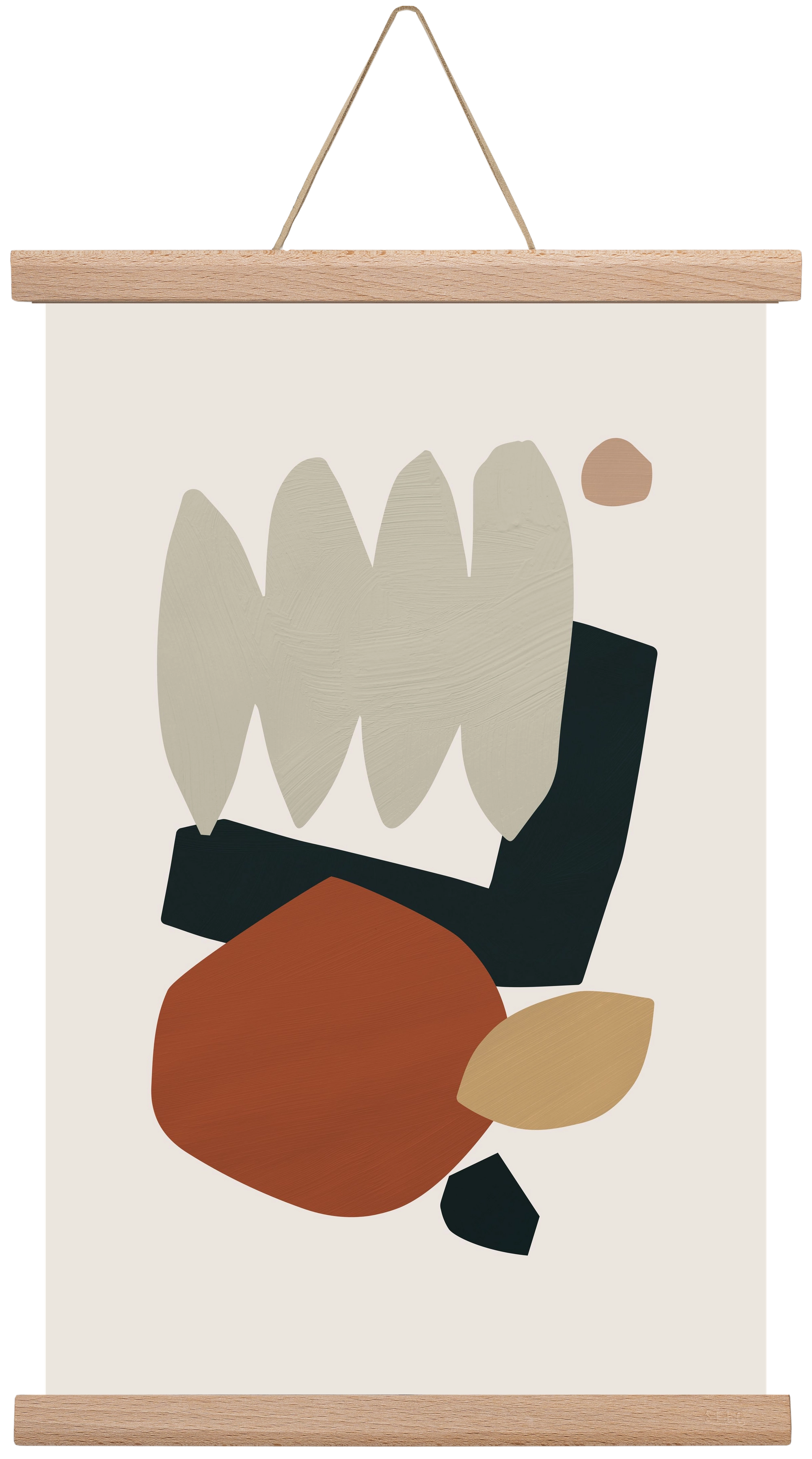 Collage Earth II, 30x45 cm (30x45 cm), Tölgy akasztó