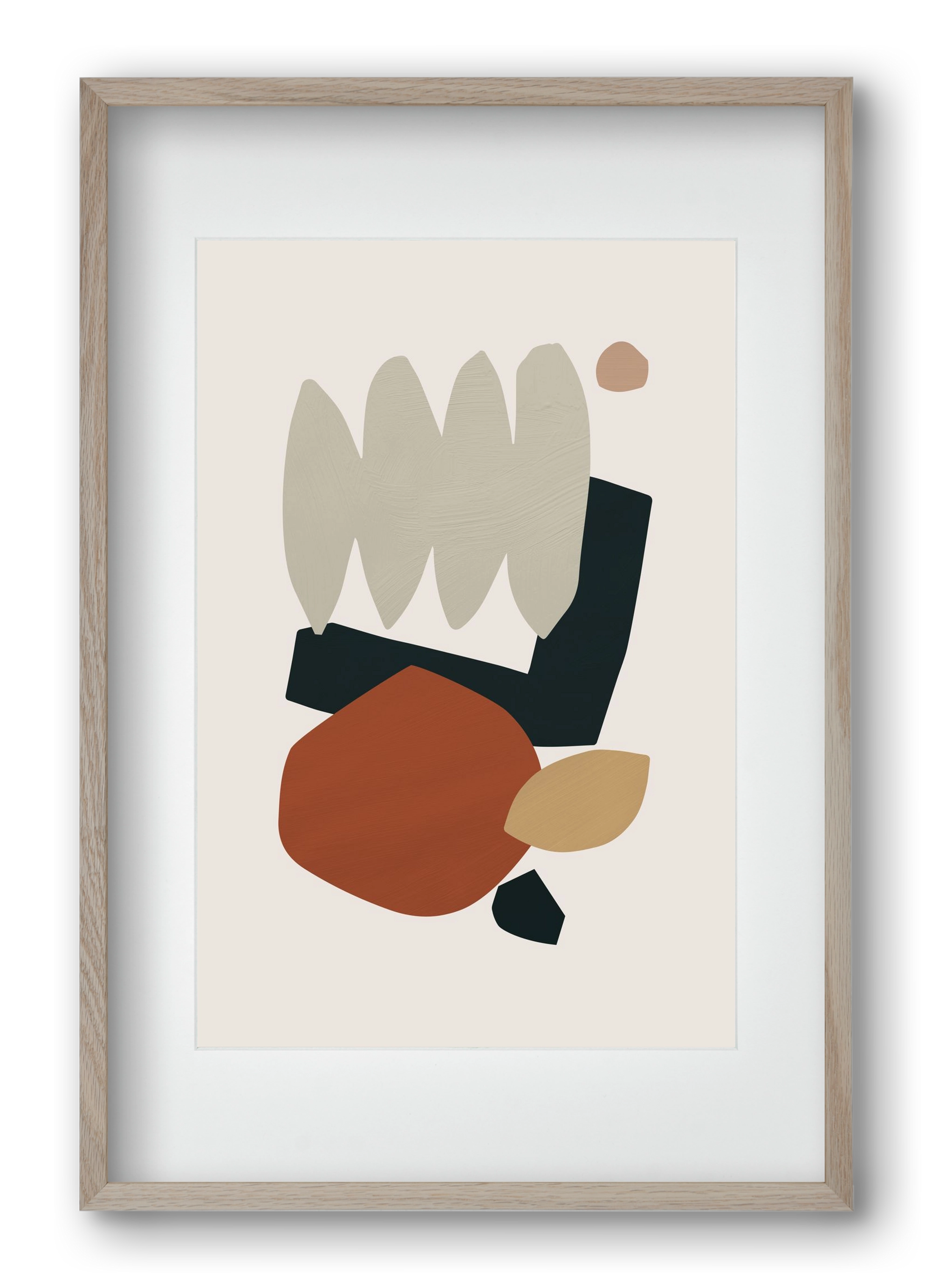 Collage Earth II, 40x60 cm (30x45 cm), Tölgy keret, paszpartuval