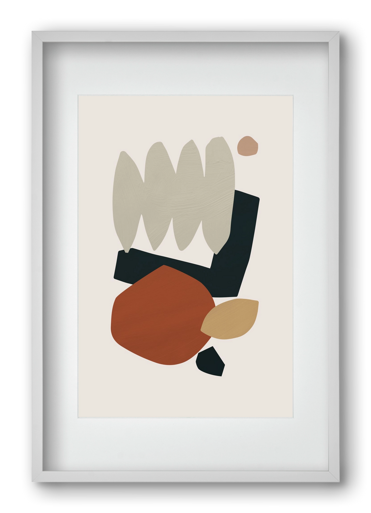 Collage Earth II, 40x60 cm (30x45 cm), Fehér keret, paszpartuval