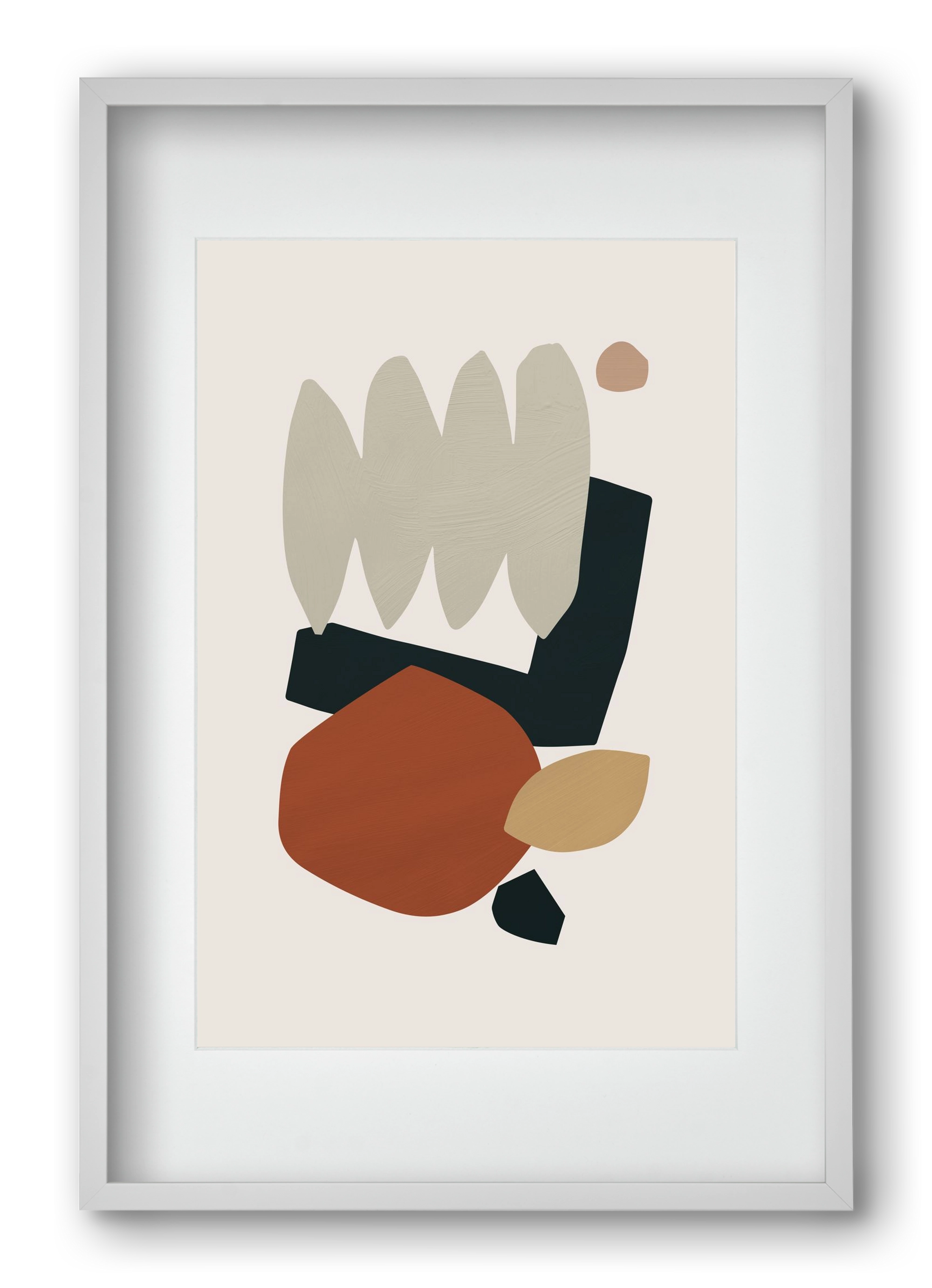 Collage Earth II, 40x60 cm (30x45 cm), Fehér keret, paszpartuval