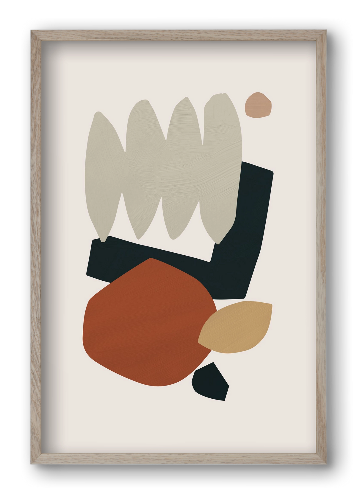 Collage Earth II, 40x60 cm (40x60 cm), Tölgy keret