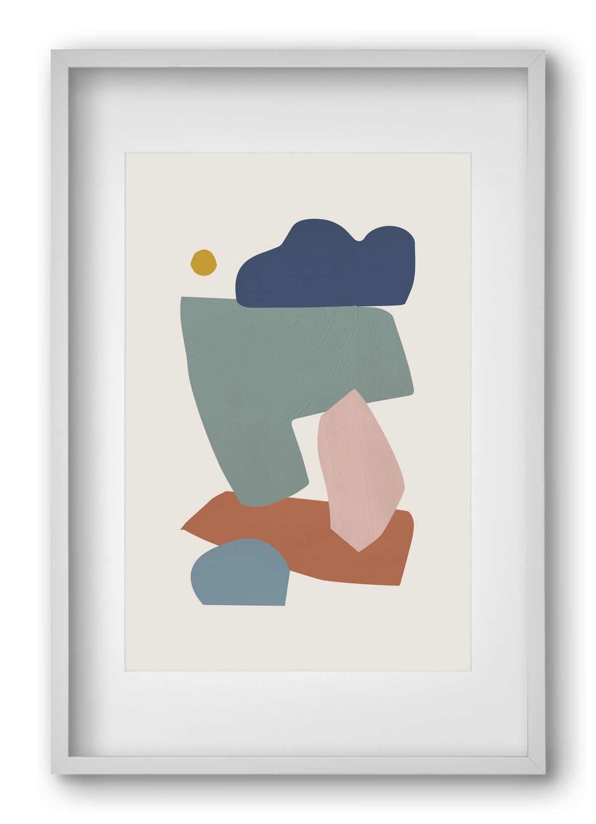 Collage Pastel I, 40x60 cm (30x45 cm), Fehér keret, paszpartuval