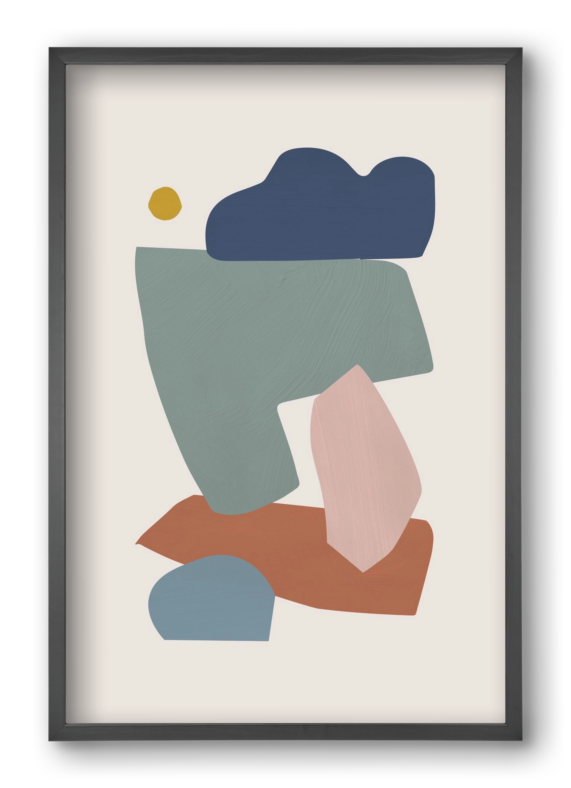 Collage Pastel I, 40x60 cm (40x60 cm), Fekete keret