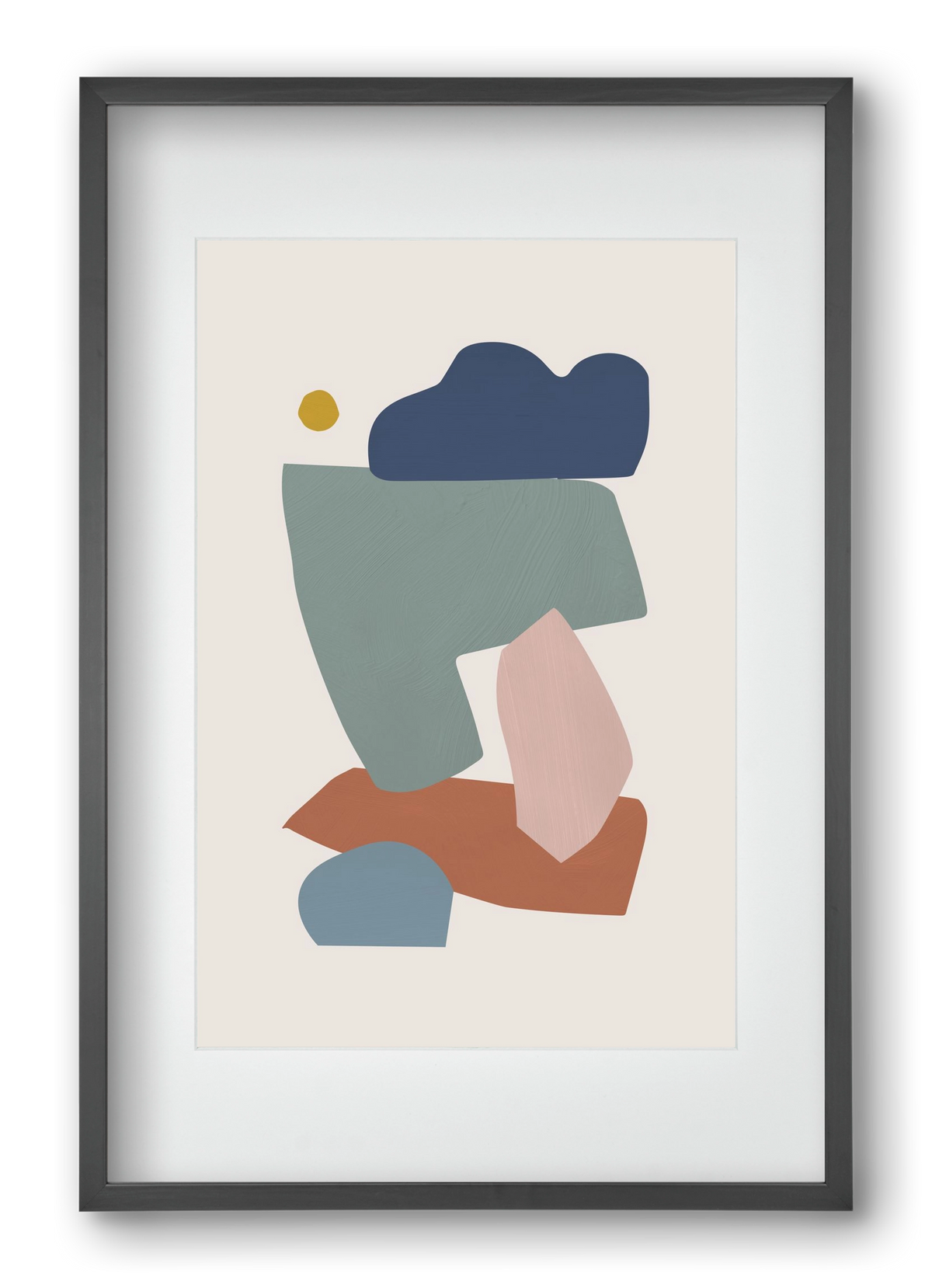 Collage Pastel I, 40x60 cm (30x45 cm), Fekete keret, paszpartuval