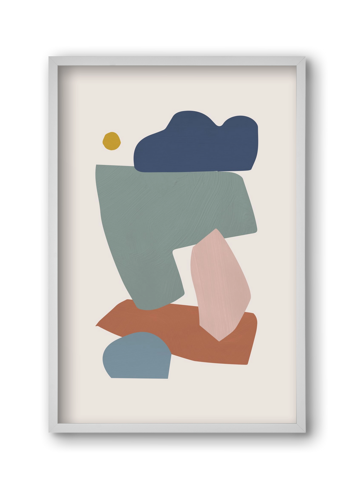 Collage Pastel I, 30x45 cm (30x45 cm), Fehér keret