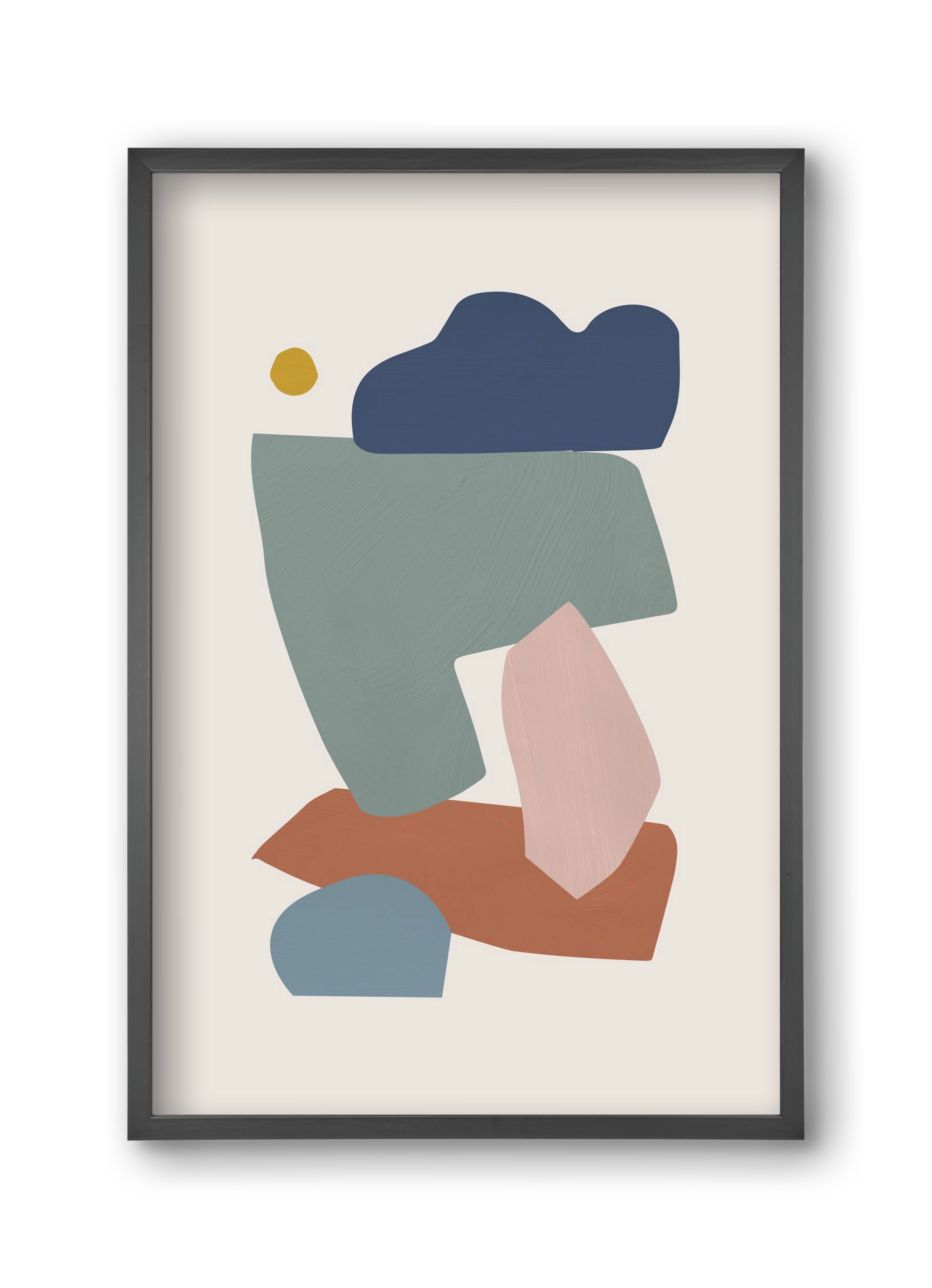 Collage Pastel I, 30x45 cm (30x45 cm), Fekete keret