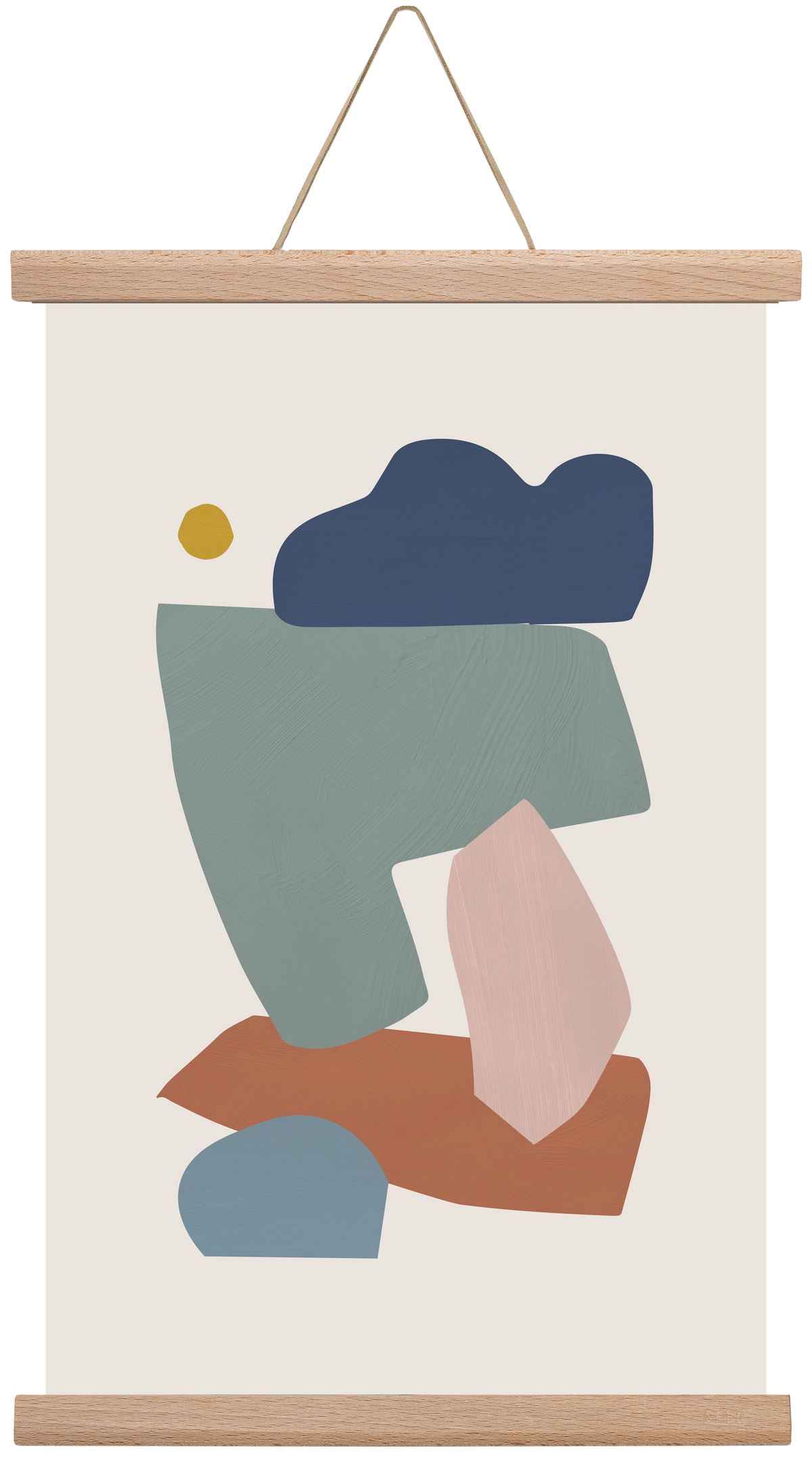 Collage Pastel I, 30x45 cm (30x45 cm), Tölgy akasztó