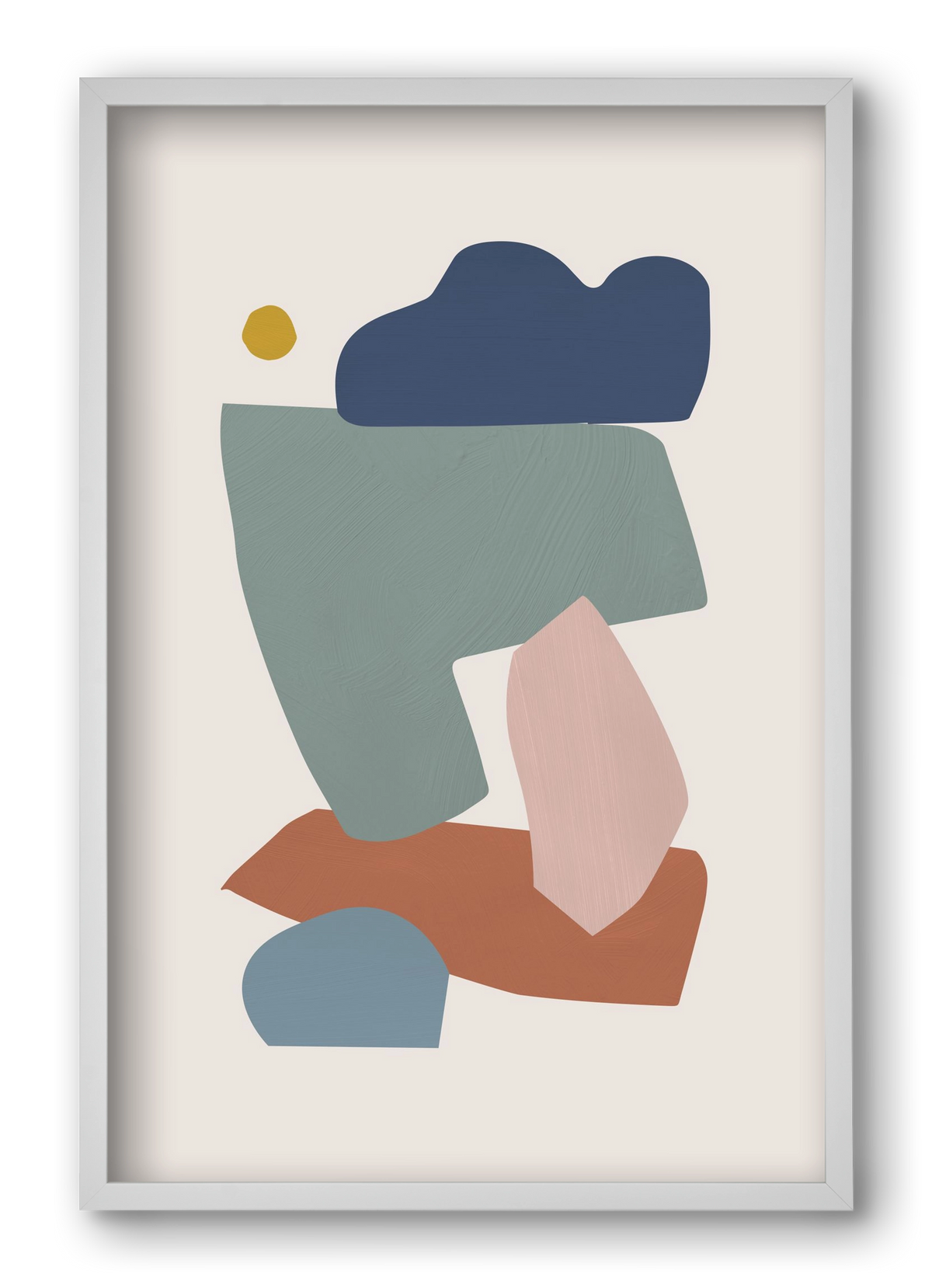 Collage Pastel I, 40x60 cm (40x60 cm), Fehér keret