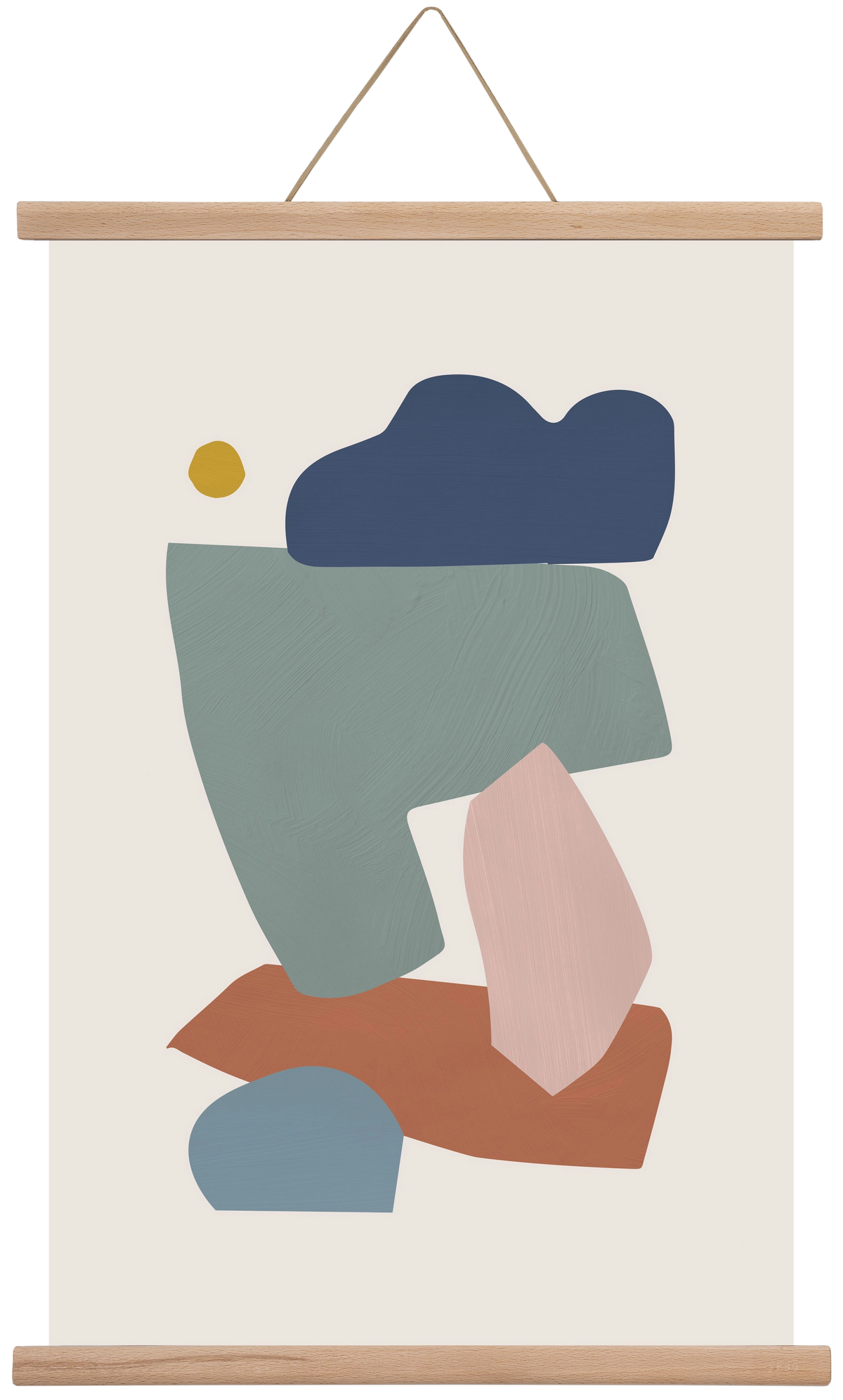 Collage Pastel I, 40x60 cm (40x60 cm), Tölgy akasztó