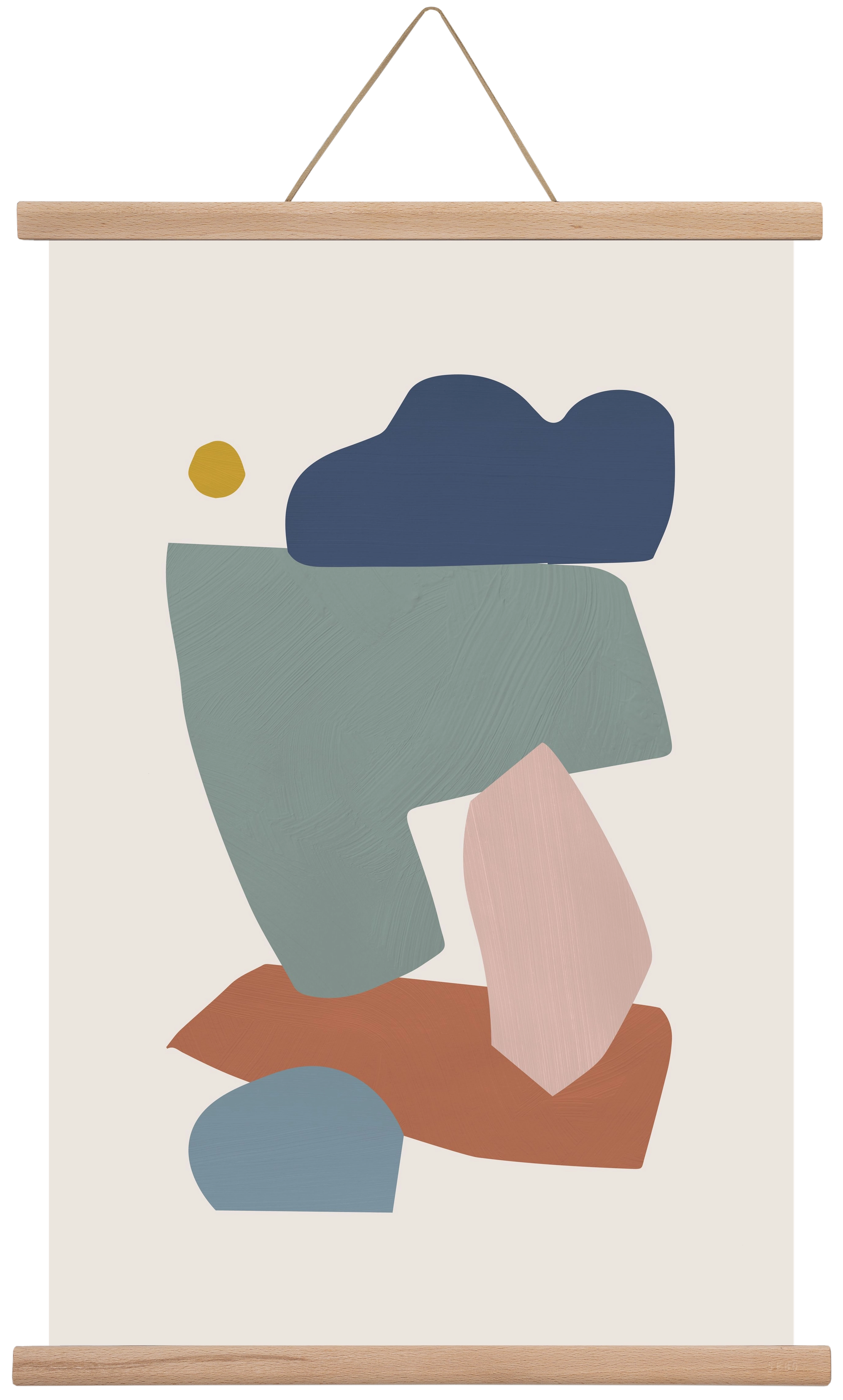 Collage Pastel I, 40x60 cm (40x60 cm), Tölgy akasztó