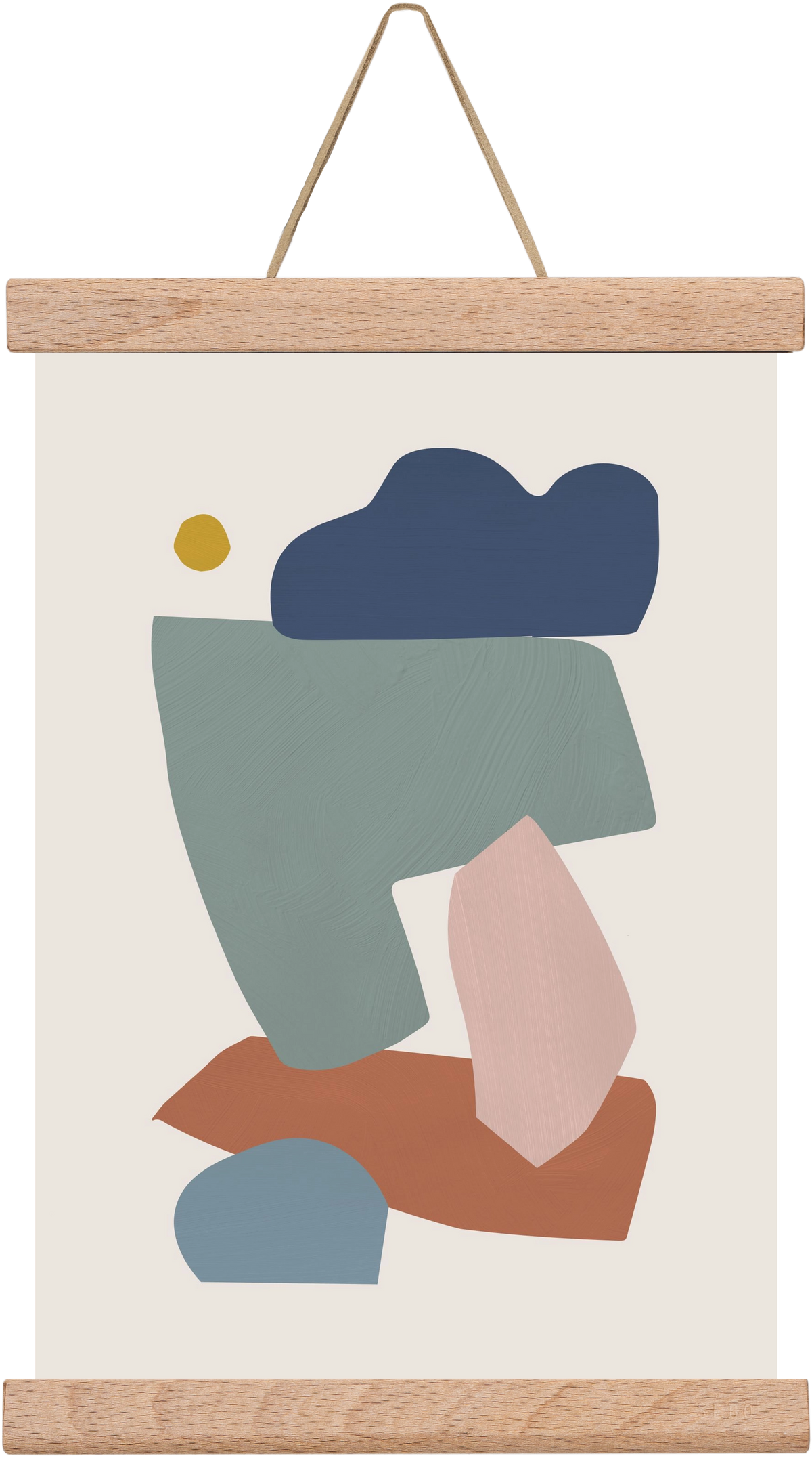 Collage Pastel I, 20x30 cm (20x30 cm), Tölgy akasztó