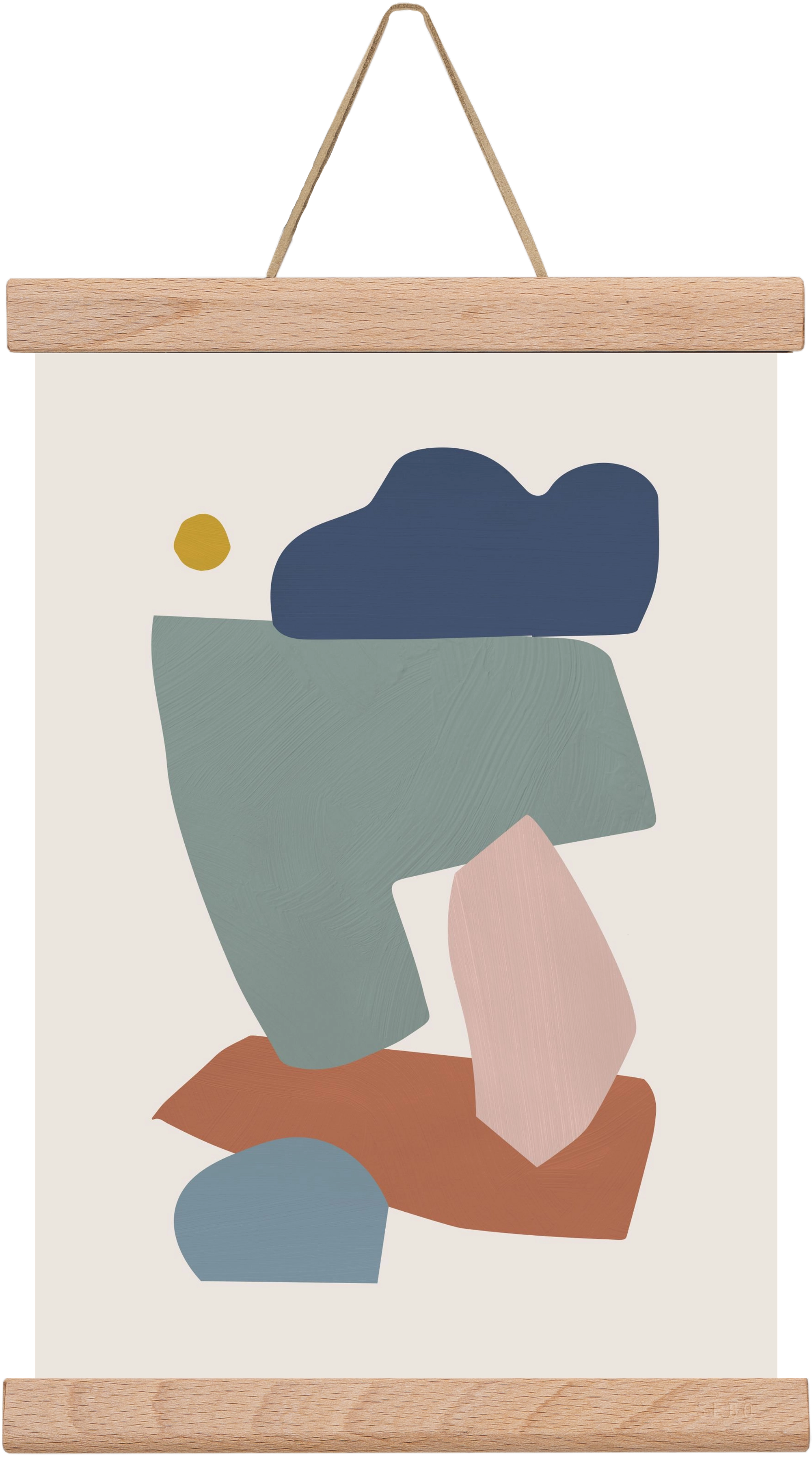 Collage Pastel I, 20x30 cm (20x30 cm), Tölgy akasztó