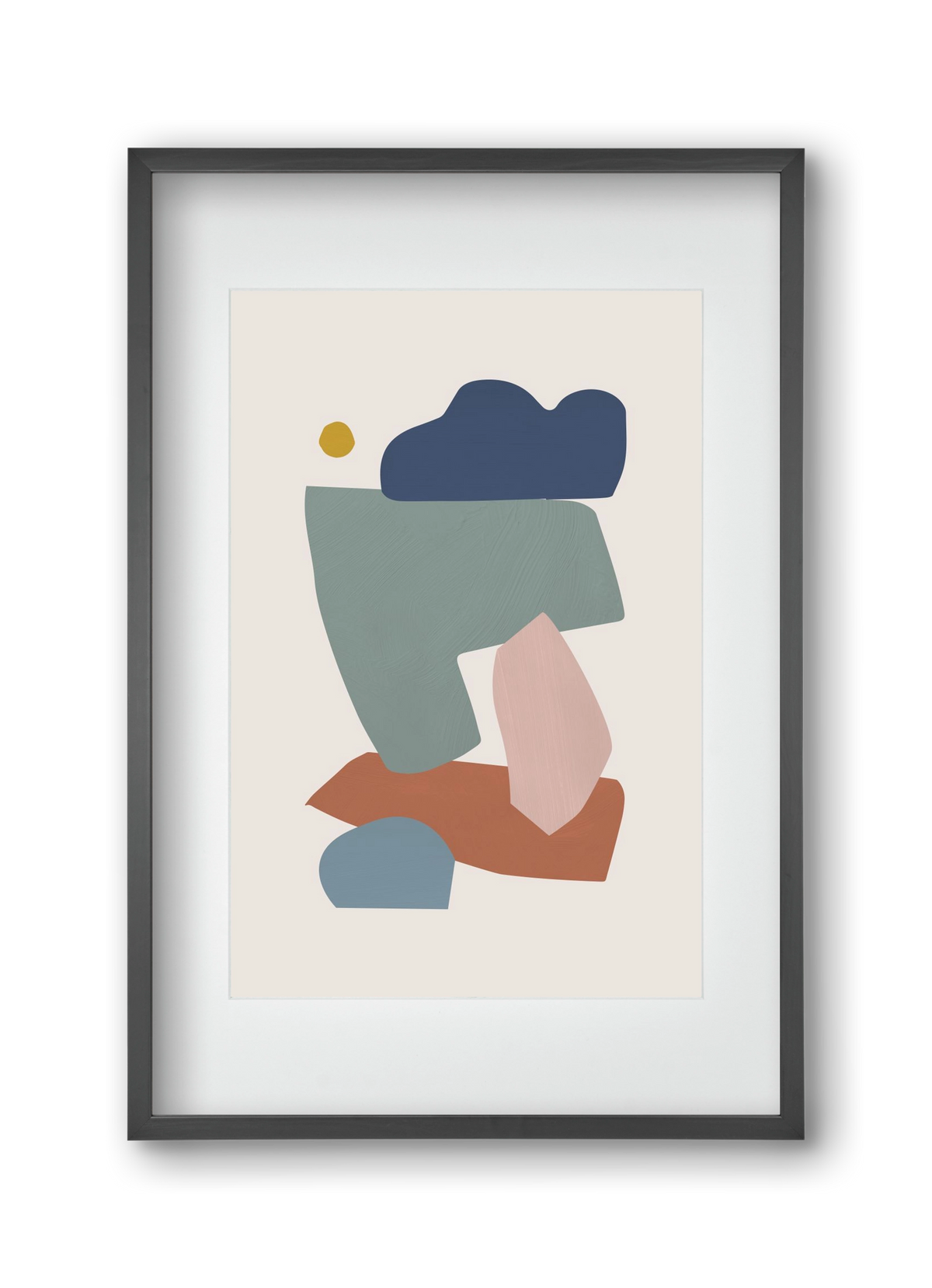 Collage Pastel I, 30x45 cm (20x30 cm), Fekete keret, paszpartuval