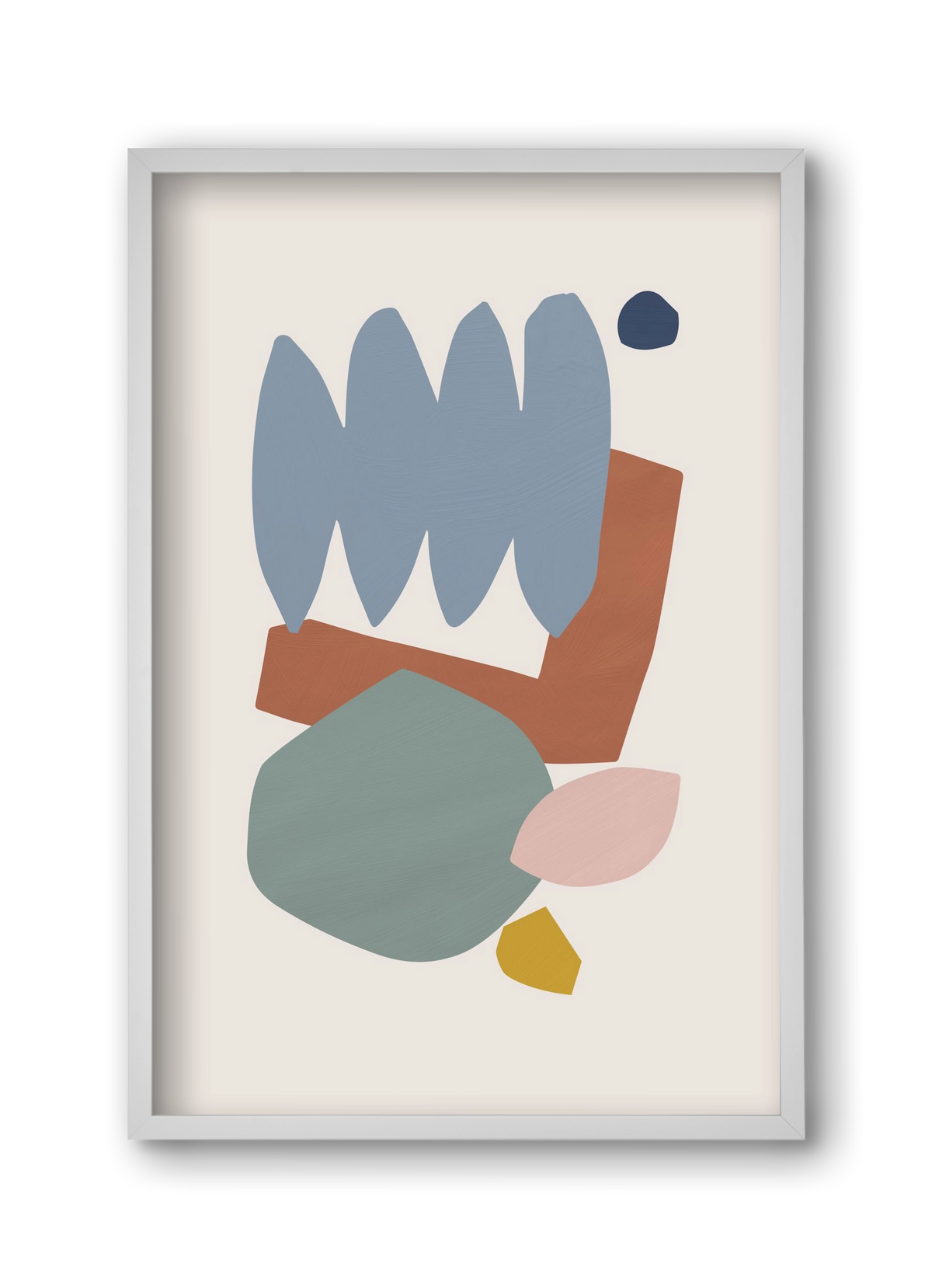 Collage Pastel II, 30x45 cm (30x45 cm), Fehér keret