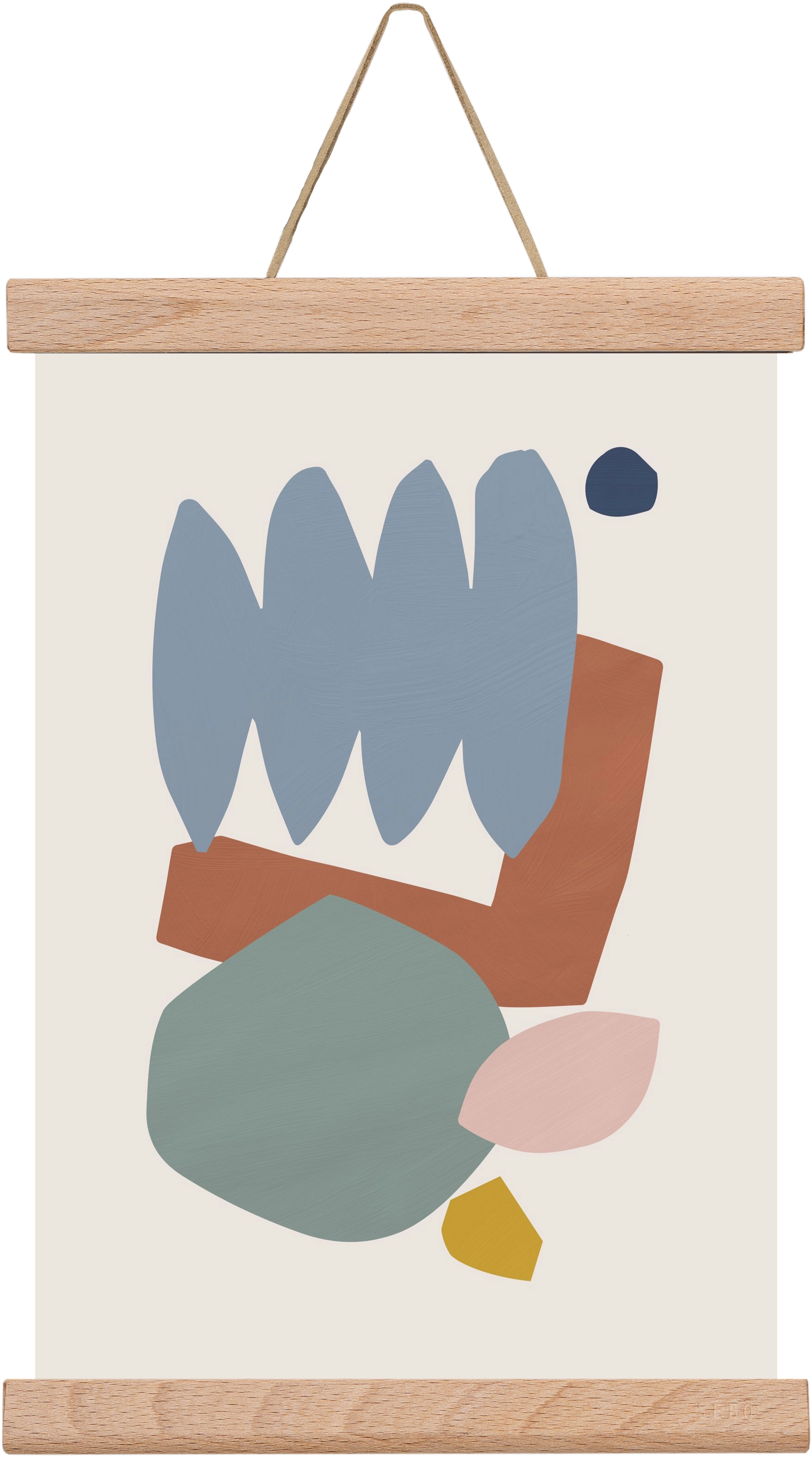 Collage Pastel II, 20x30 cm (20x30 cm), Tölgy akasztó