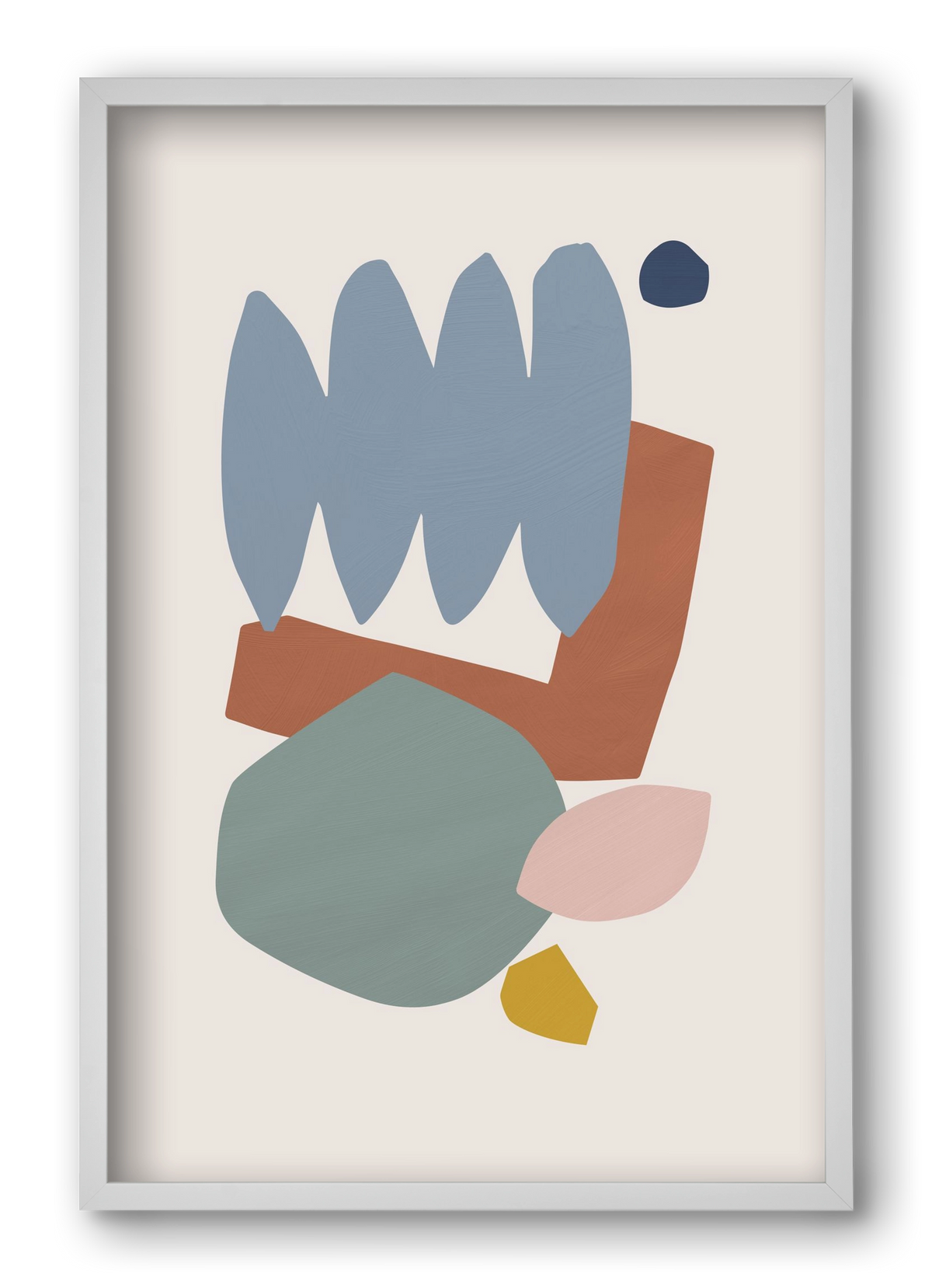 Collage Pastel II, 40x60 cm (40x60 cm), Fehér keret