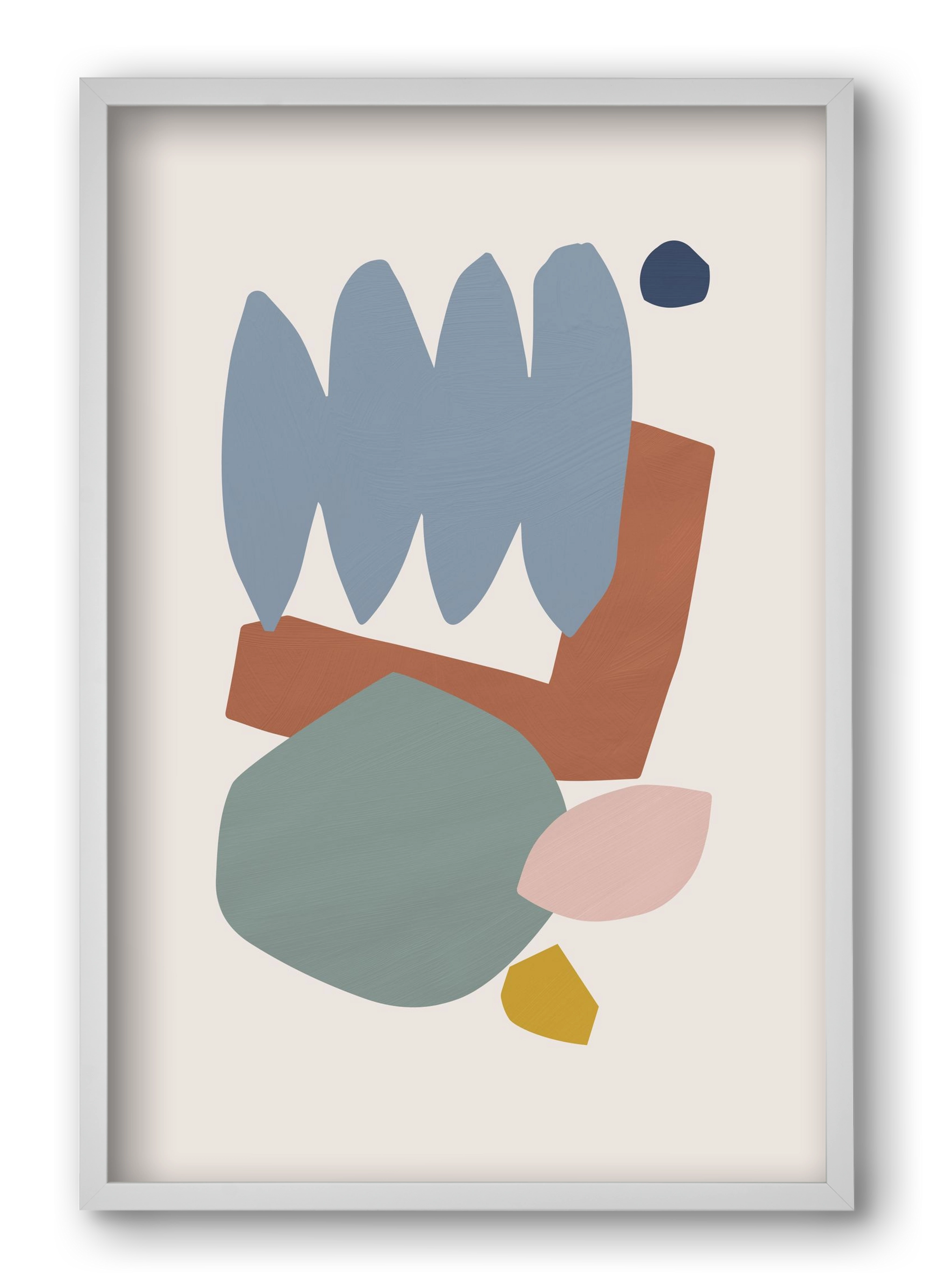 Collage Pastel II, 40x60 cm (40x60 cm), Fehér keret