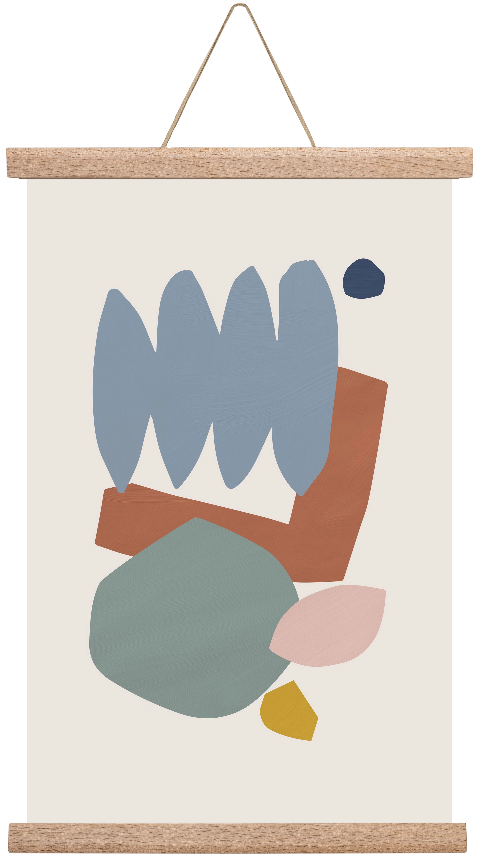 Collage Pastel II, 30x45 cm (30x45 cm), Tölgy akasztó