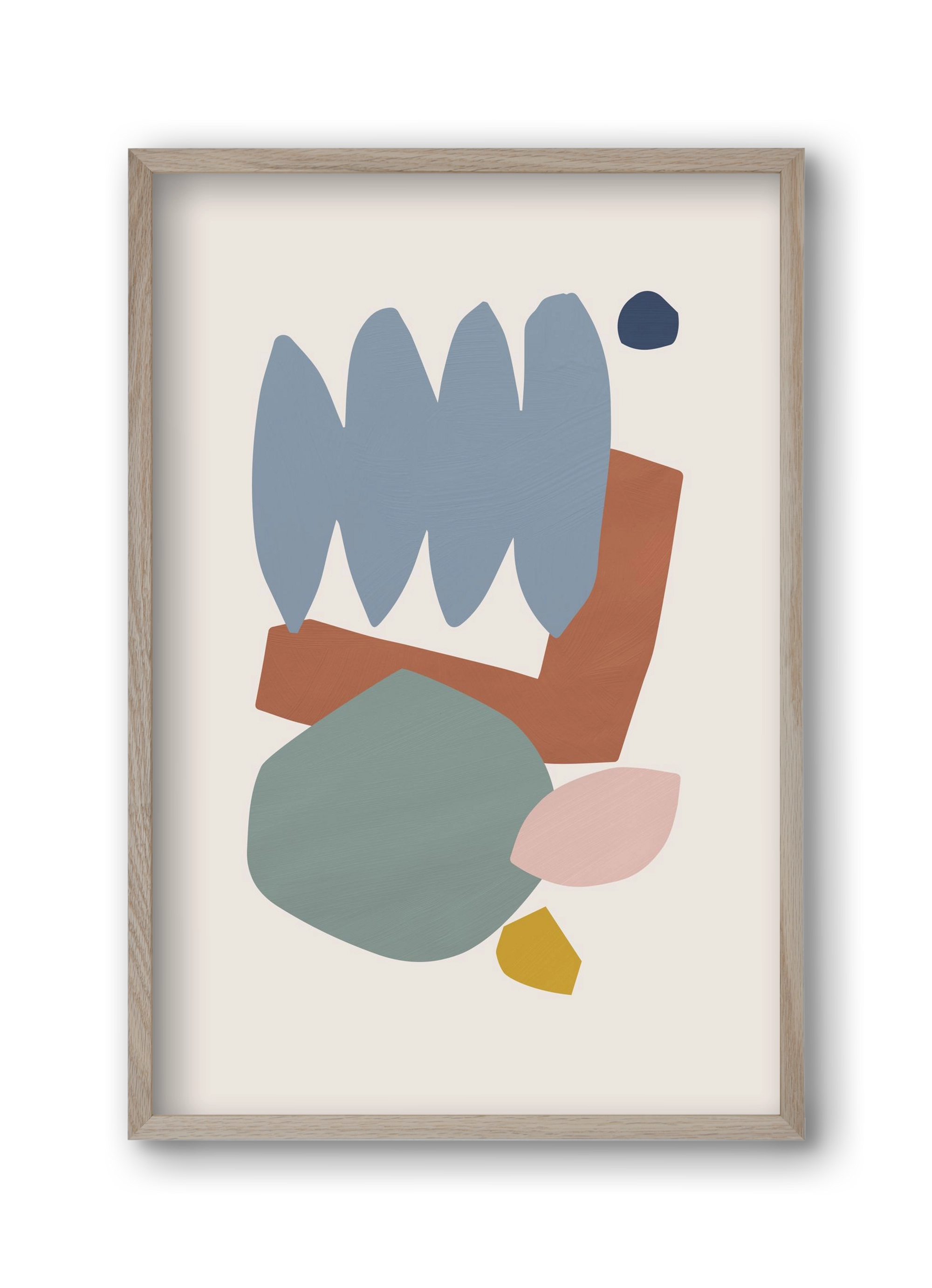 Collage Pastel II, 30x45 cm (30x45 cm), Tölgy keret