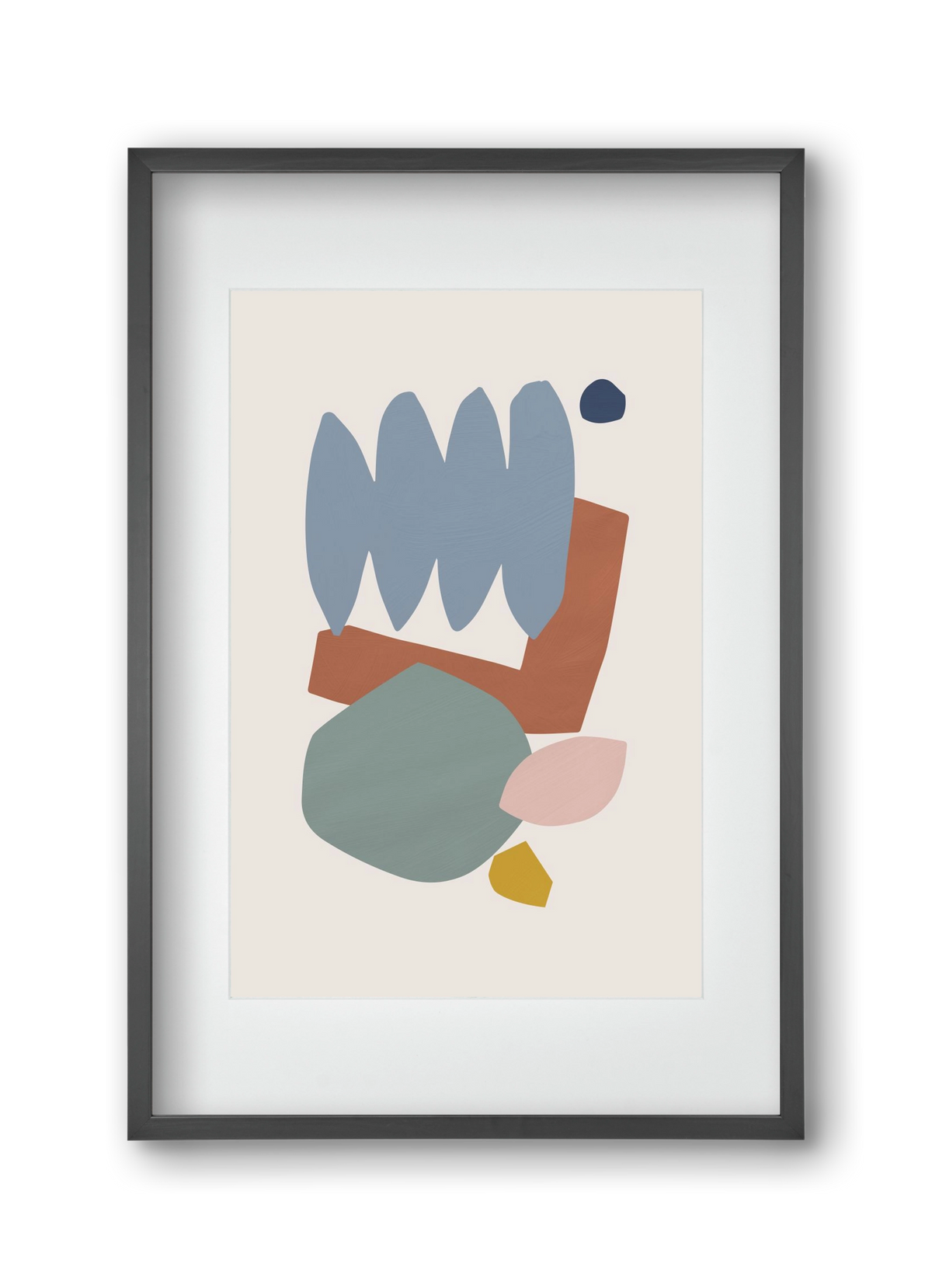 Collage Pastel II, 30x45 cm (20x30 cm), Fekete keret, paszpartuval