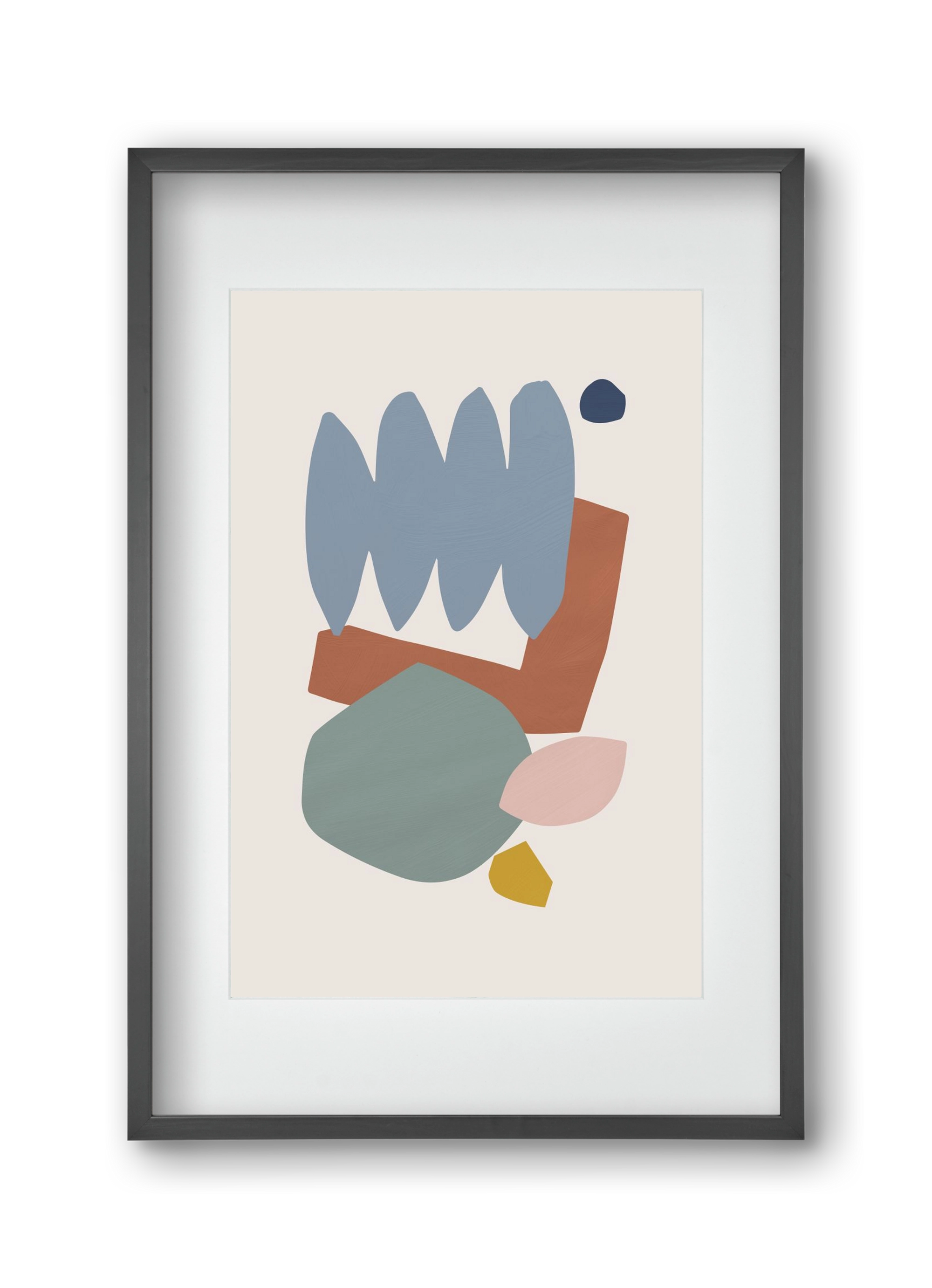 Collage Pastel II, 30x45 cm (20x30 cm), Fekete keret, paszpartuval