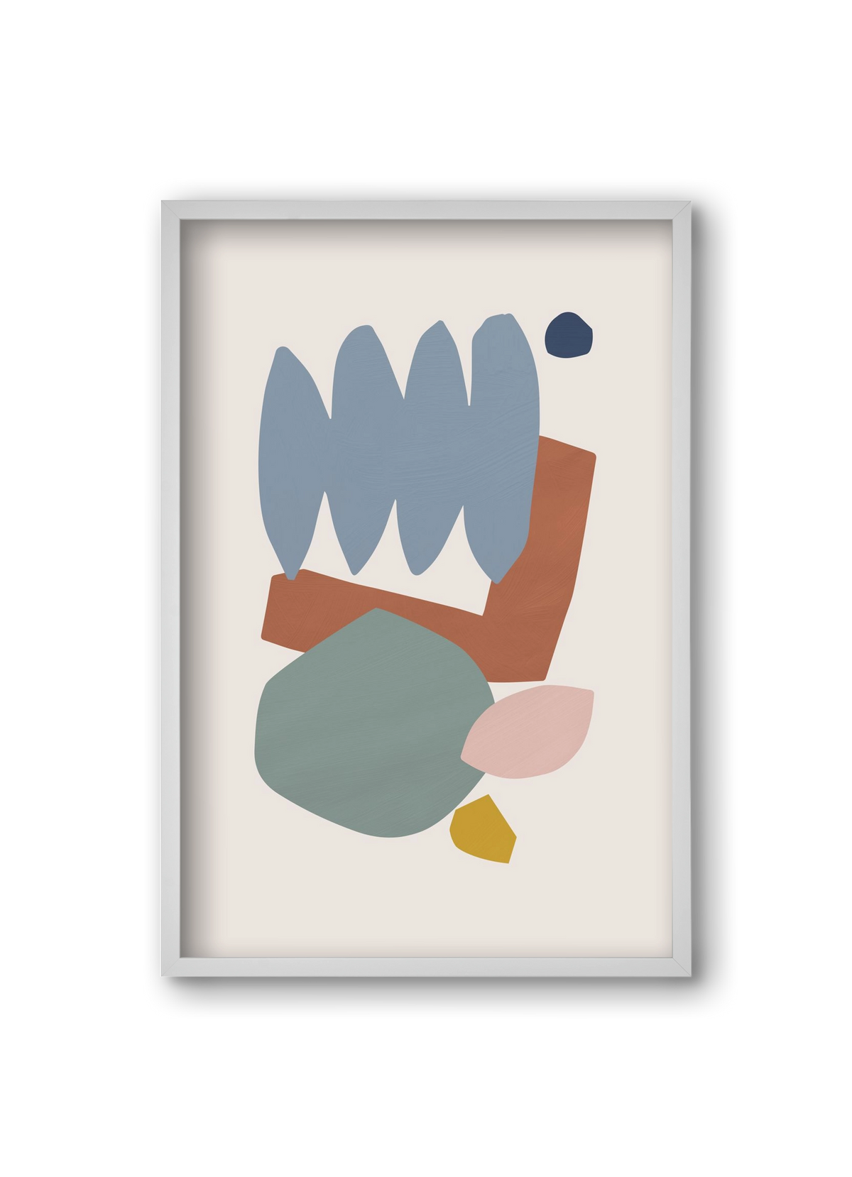 Collage Pastel II, 20x30 cm (20x30 cm), Fehér keret