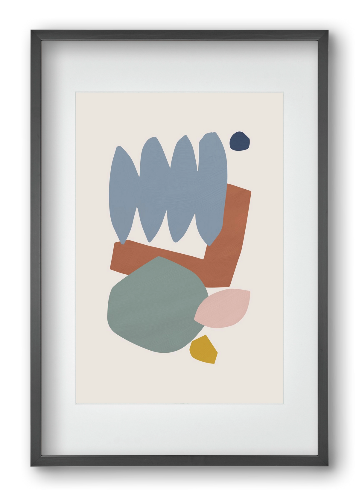 Collage Pastel II, 40x60 cm (30x45 cm), Fekete keret, paszpartuval