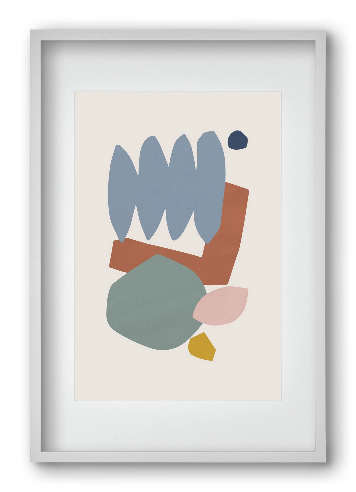 Collage Pastel II, 40x60 cm (30x45 cm), Fehér keret, paszpartuval