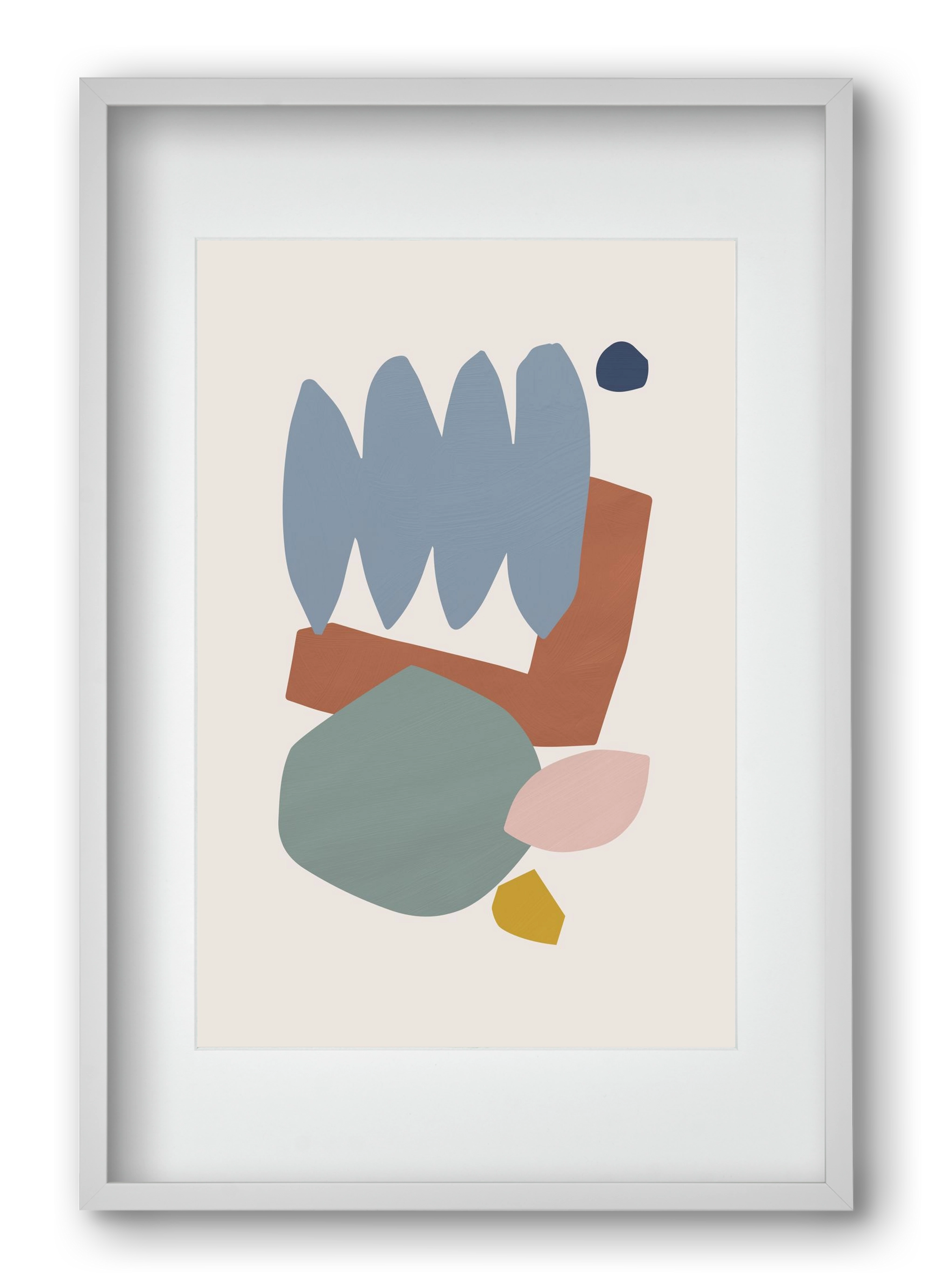 Collage Pastel II, 40x60 cm (30x45 cm), Fehér keret, paszpartuval