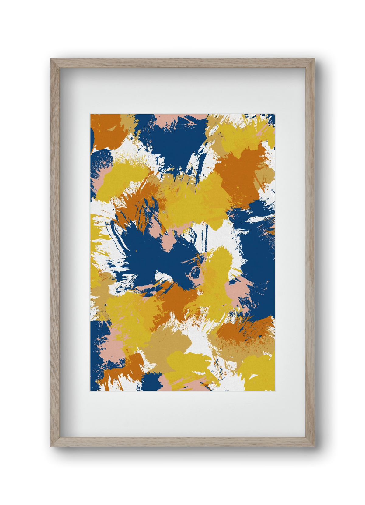 Colorful Abstract I, 30x45 cm (20x30 cm), Tölgy keret, paszpartuval