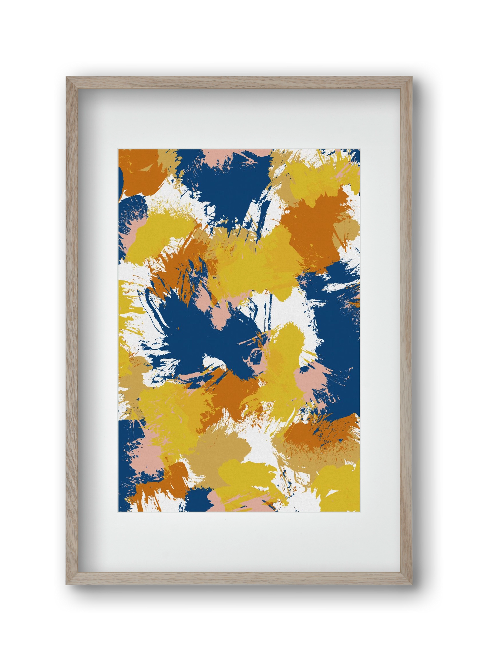 Colorful Abstract I, 30x45 cm (20x30 cm), Tölgy keret, paszpartuval