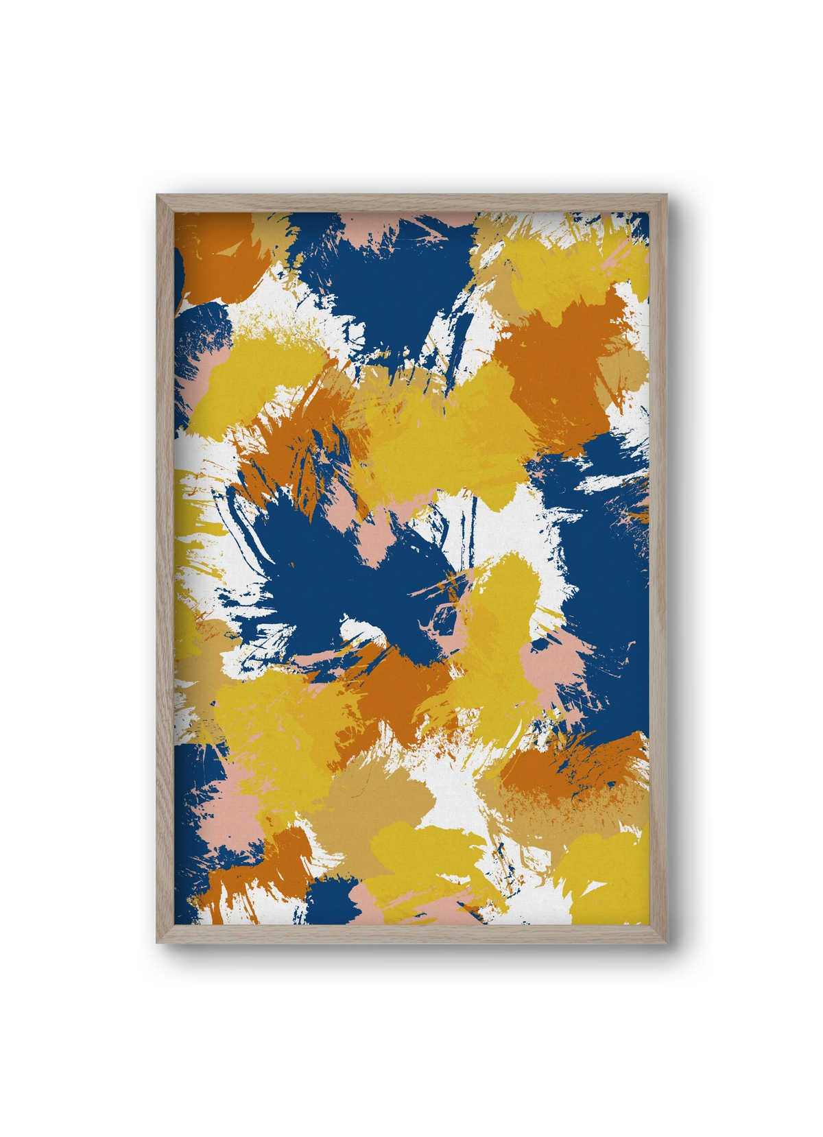 Colorful Abstract I, 20x30 cm (20x30 cm), Tölgy keret