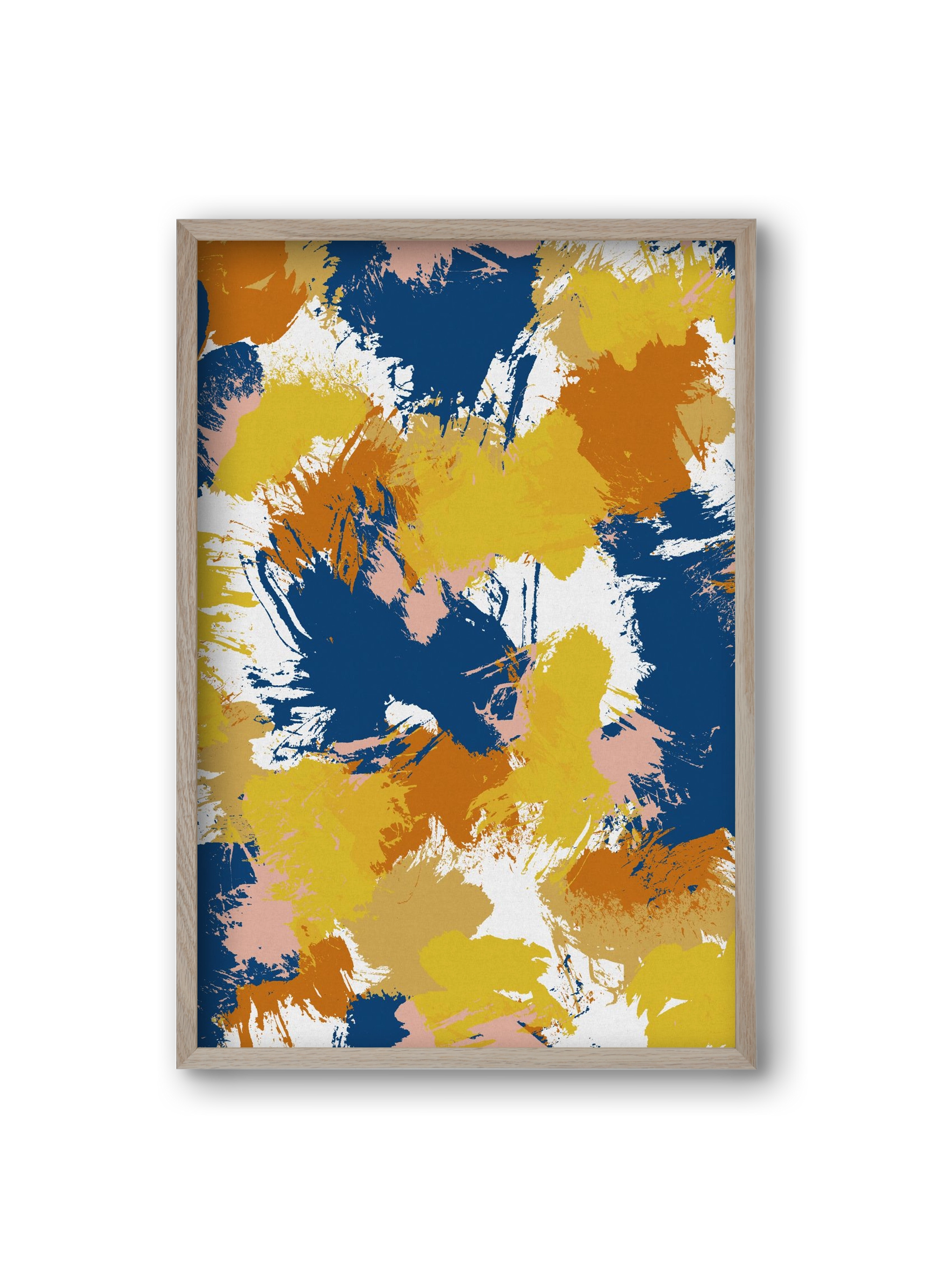 Colorful Abstract I, 20x30 cm (20x30 cm), Tölgy keret