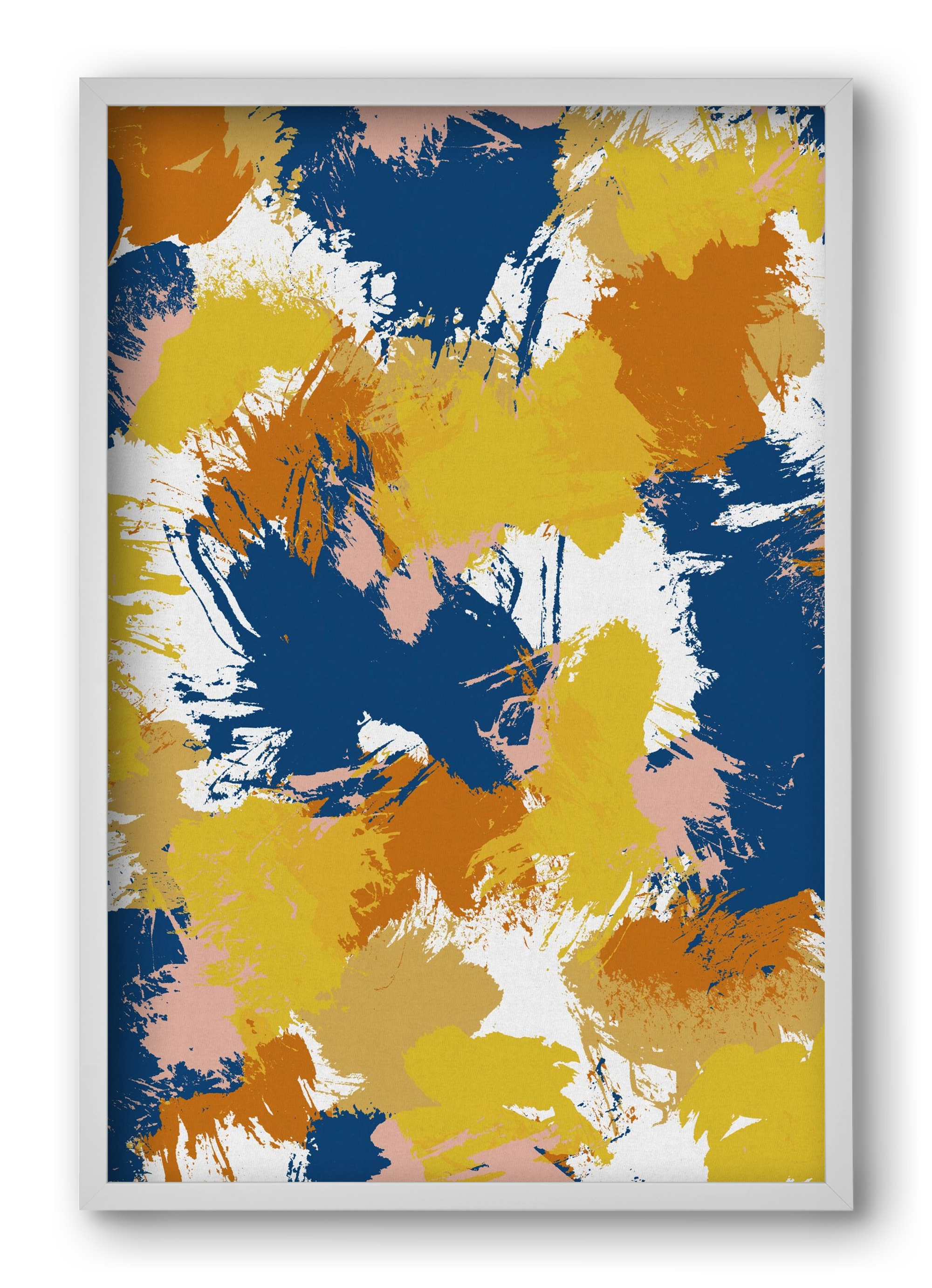 Colorful Abstract I, 40x60 cm (40x60 cm), Fehér keret