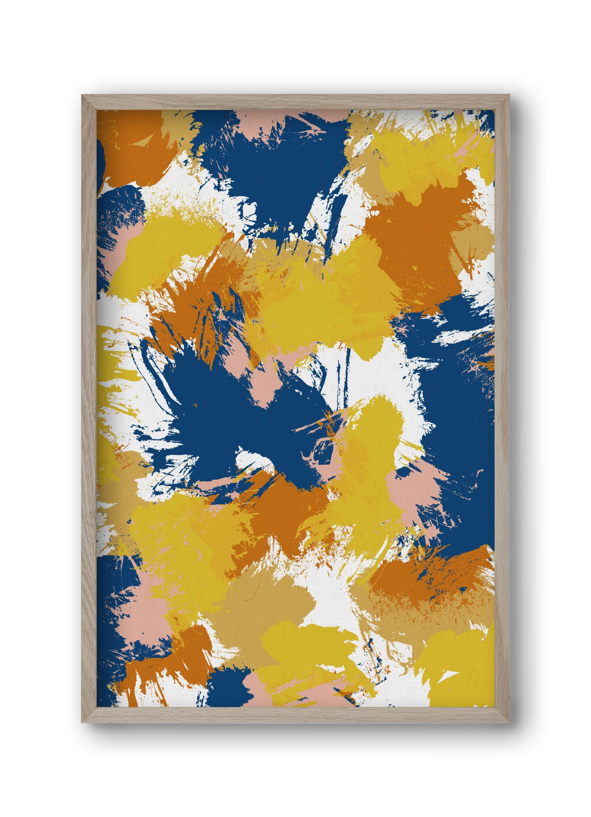 Colorful Abstract I, 30x45 cm (30x45 cm), Tölgy keret