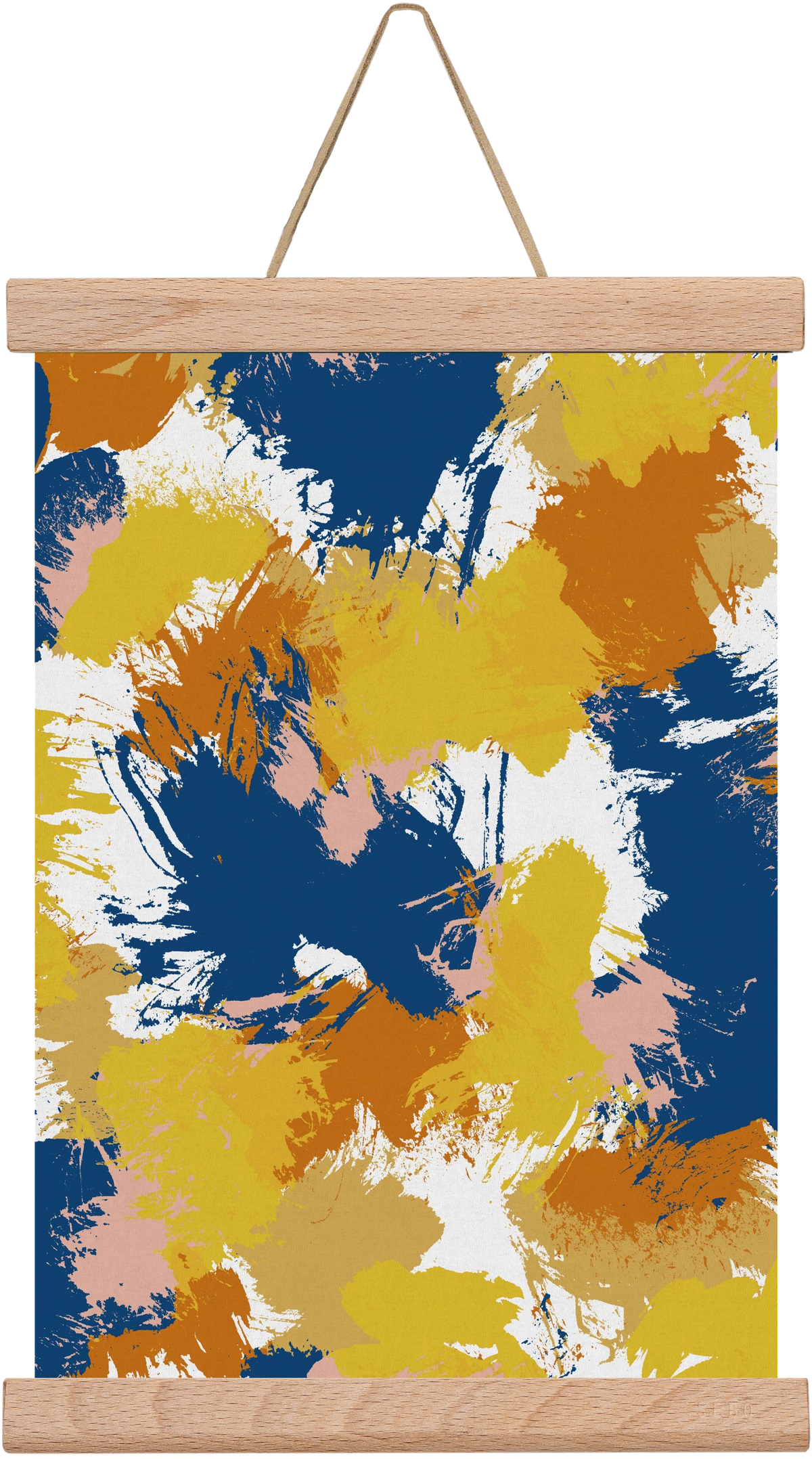 Colorful Abstract I, 20x30 cm (20x30 cm), Tölgy akasztó