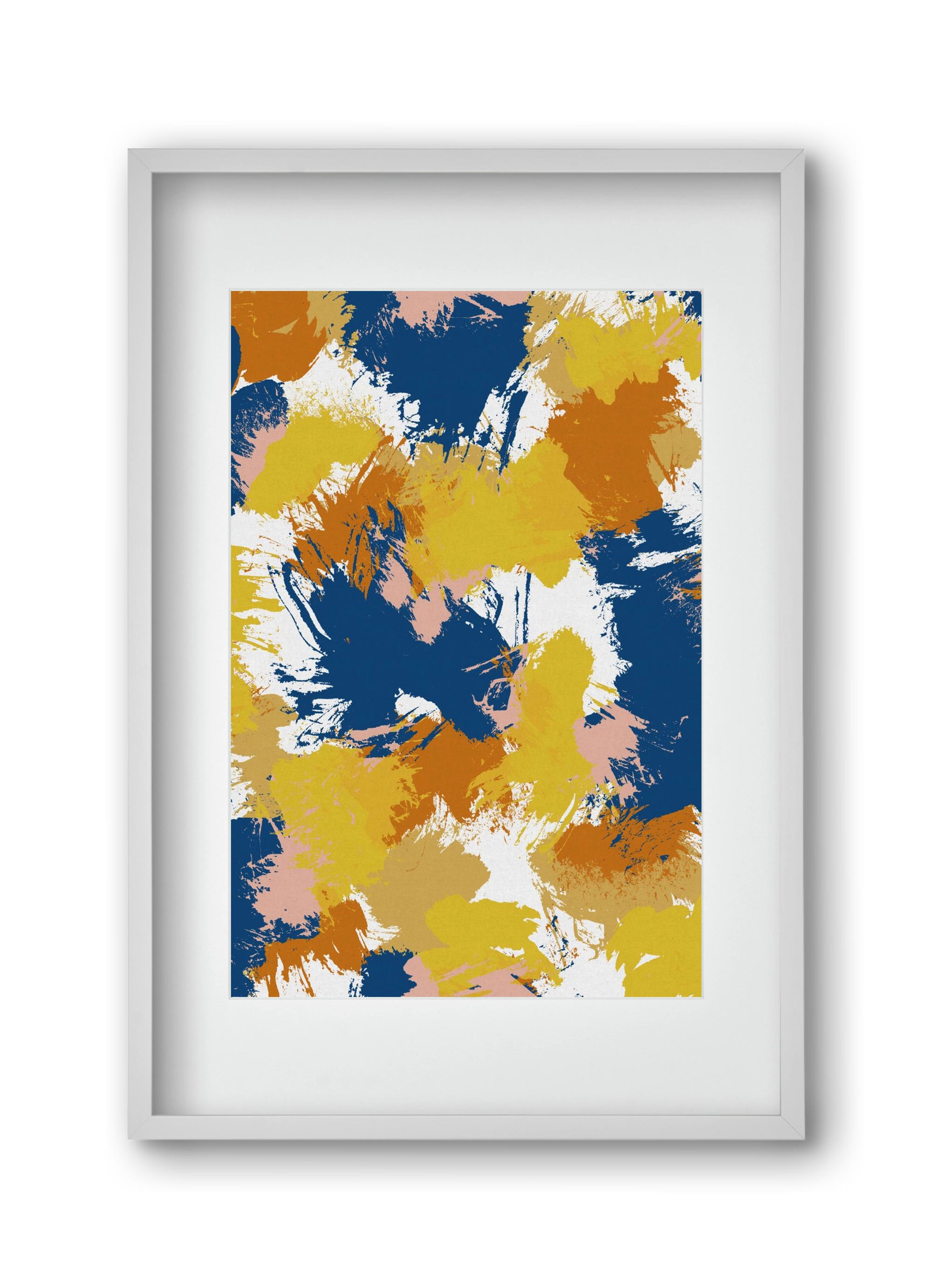 Colorful Abstract I, 30x45 cm (20x30 cm), Fehér keret, paszpartuval