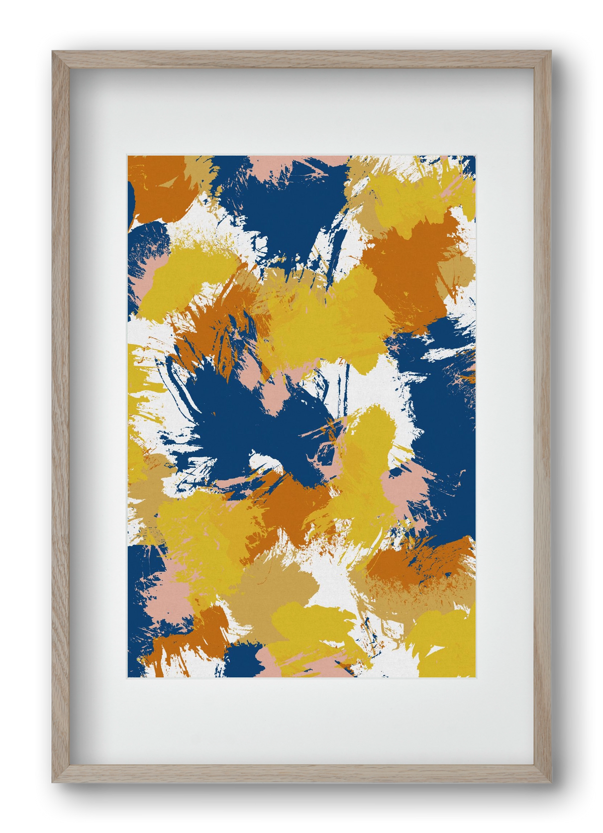 Colorful Abstract I, 40x60 cm (30x45 cm), Tölgy keret, paszpartuval