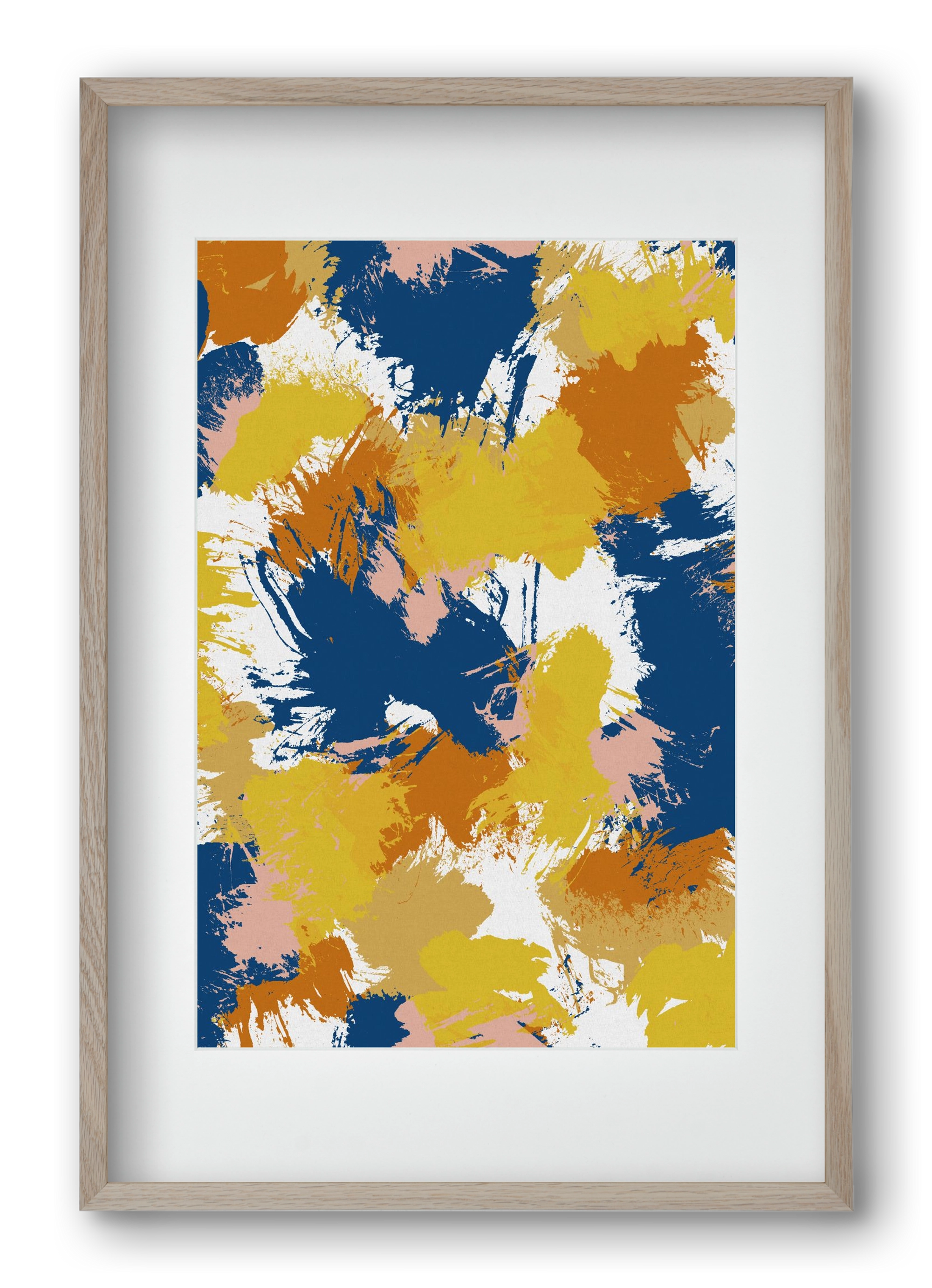 Colorful Abstract I, 40x60 cm (30x45 cm), Tölgy keret, paszpartuval