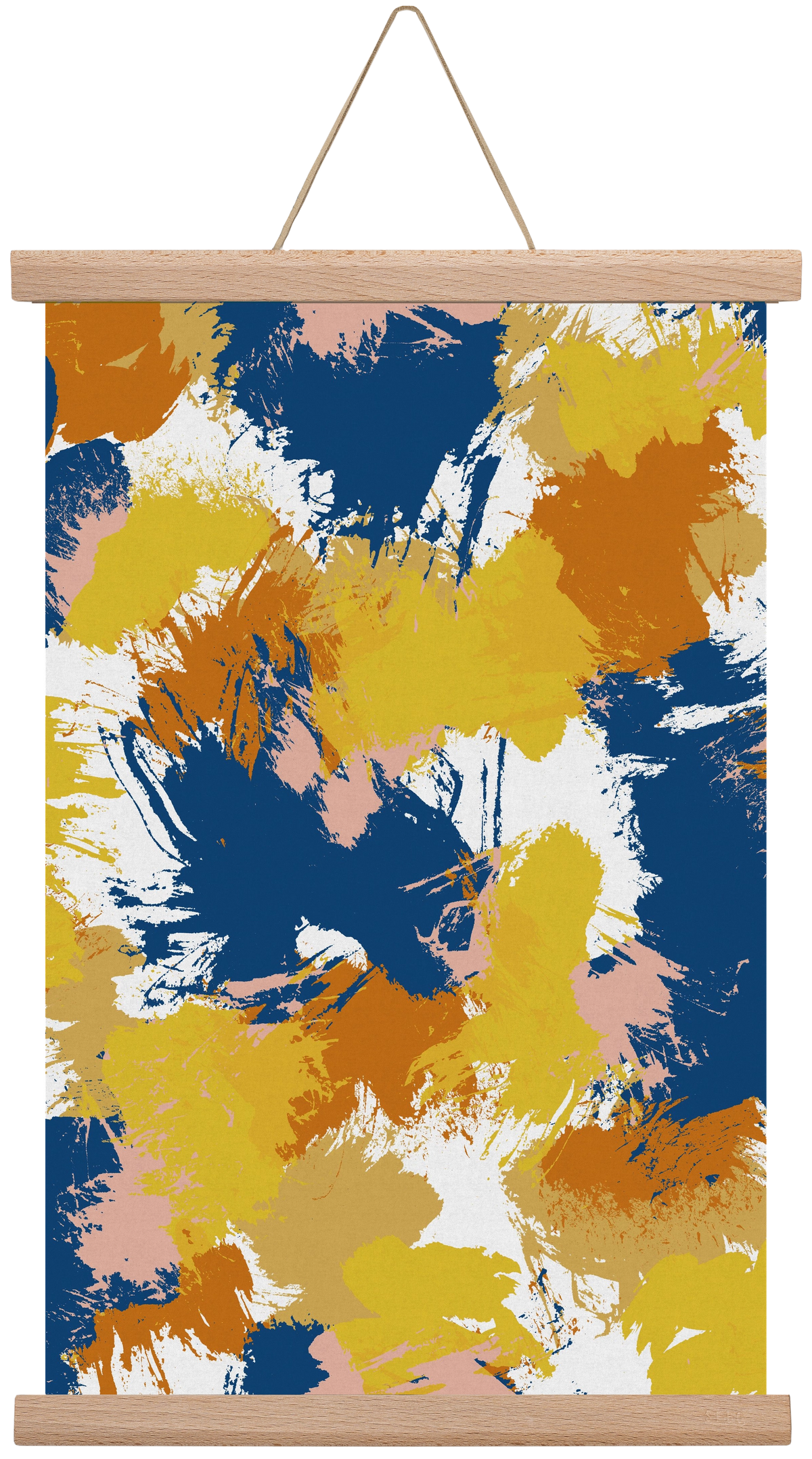 Colorful Abstract I, 30x45 cm (30x45 cm), Tölgy akasztó