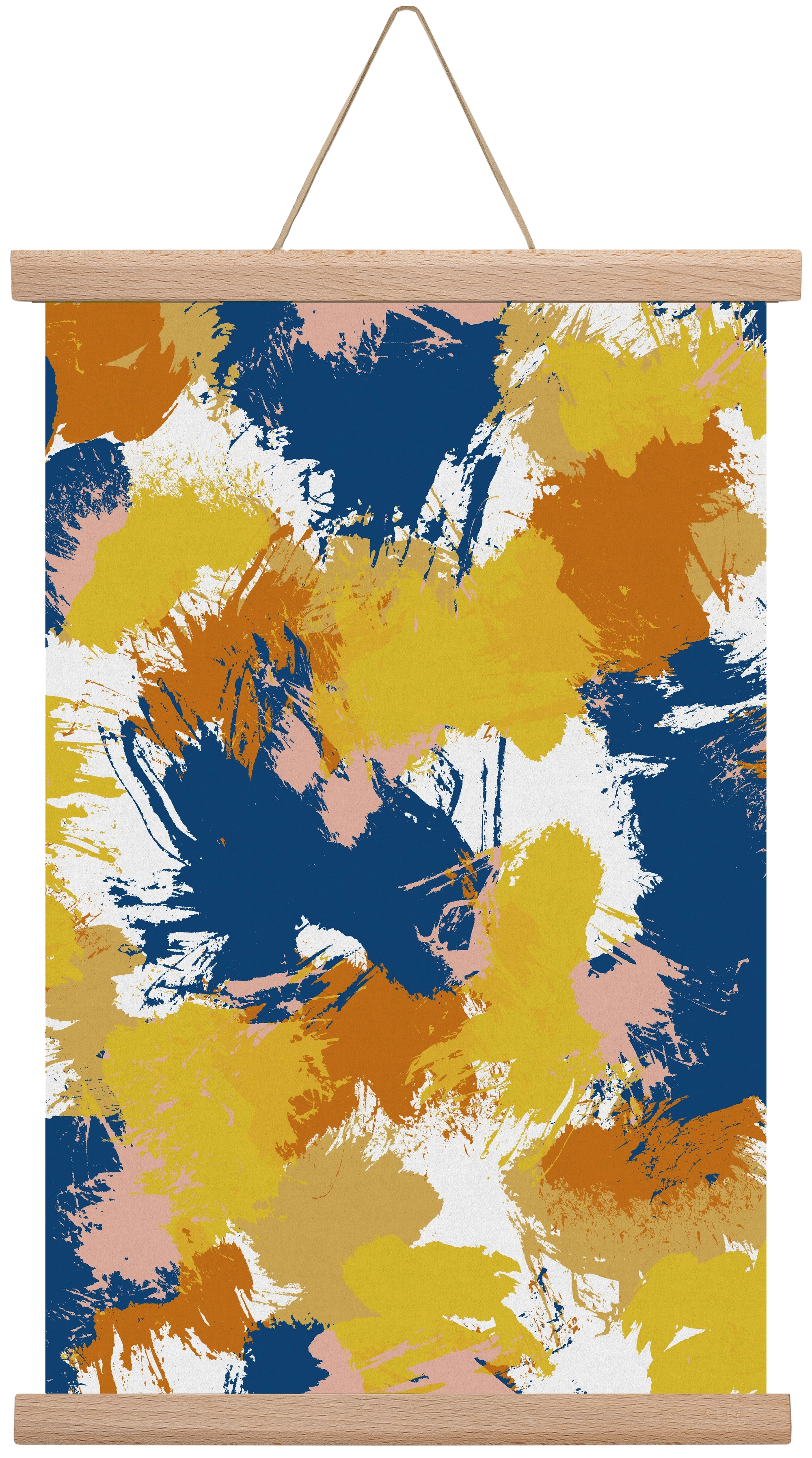 Colorful Abstract I, 30x45 cm (30x45 cm), Tölgy akasztó