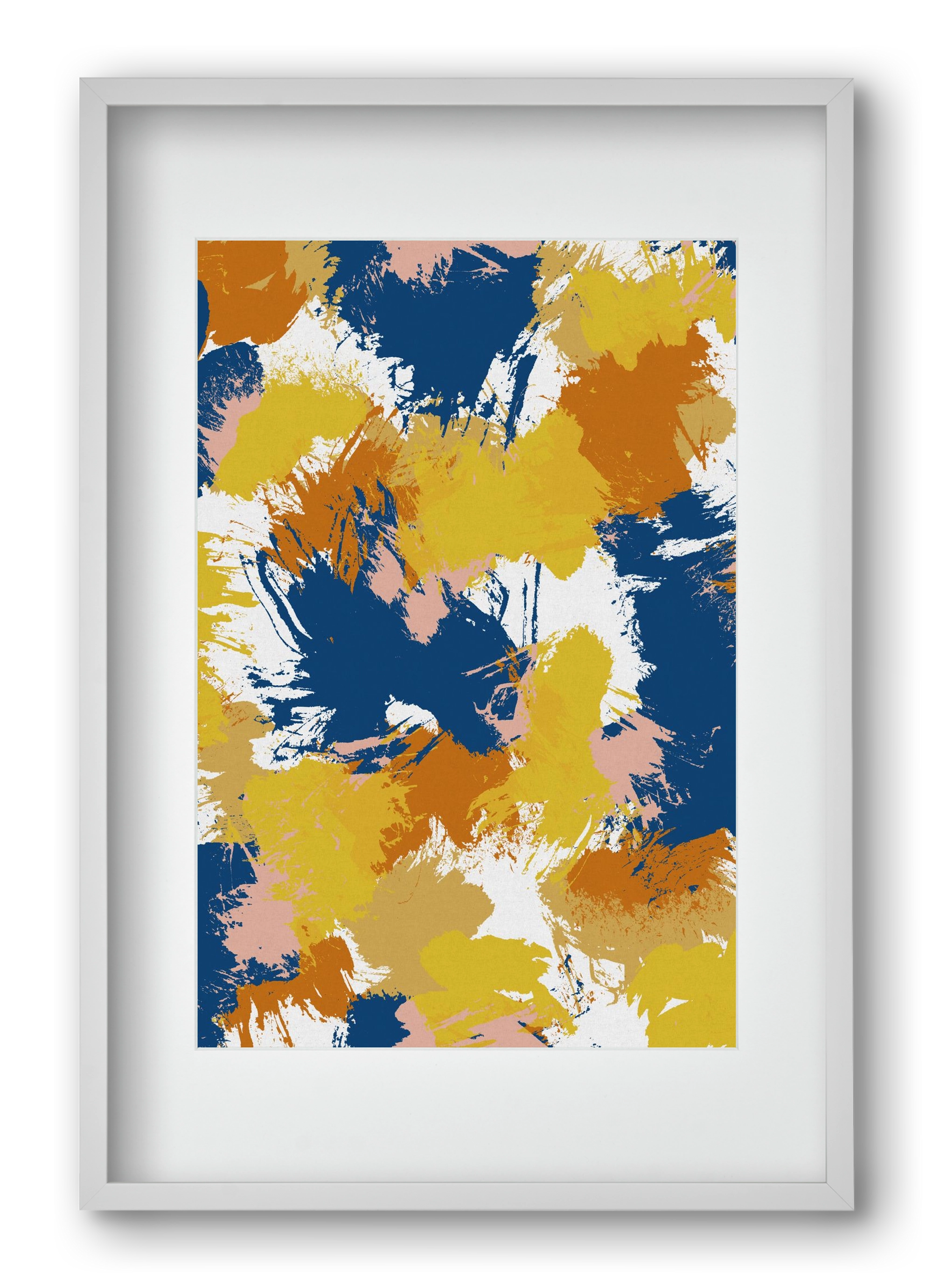 Colorful Abstract I, 40x60 cm (30x45 cm), Fehér keret, paszpartuval