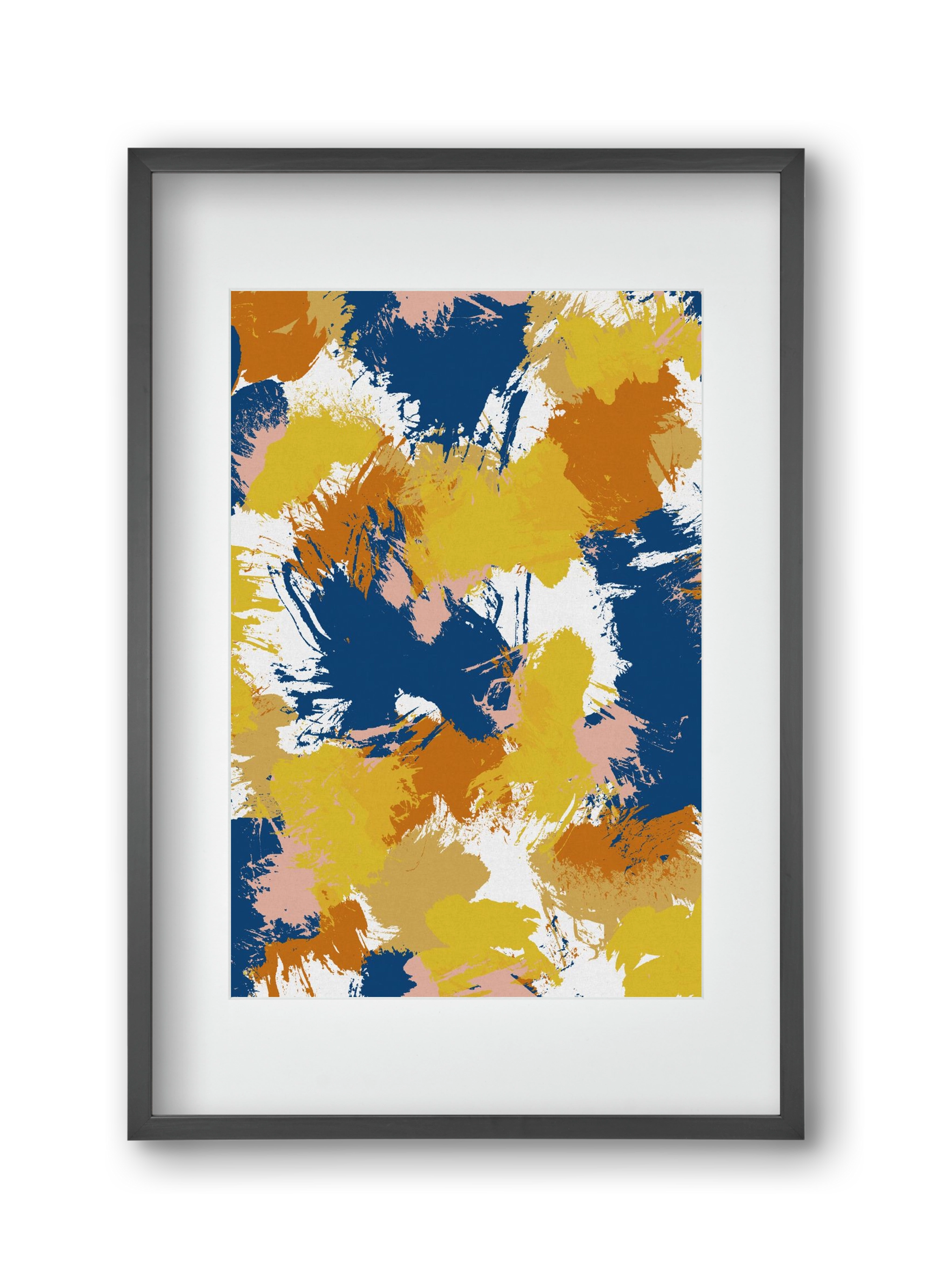 Colorful Abstract I, 30x45 cm (20x30 cm), Fekete keret, paszpartuval