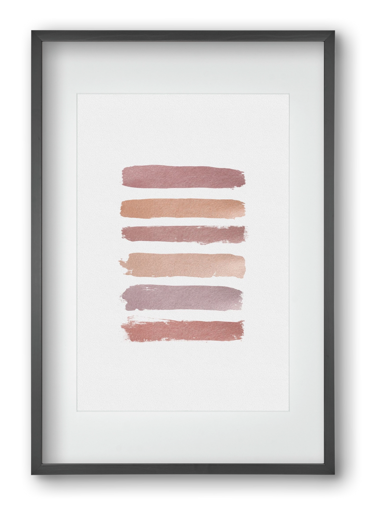 Dusty Rose Stripes, 40x60 cm (30x45 cm), Fekete keret, paszpartuval