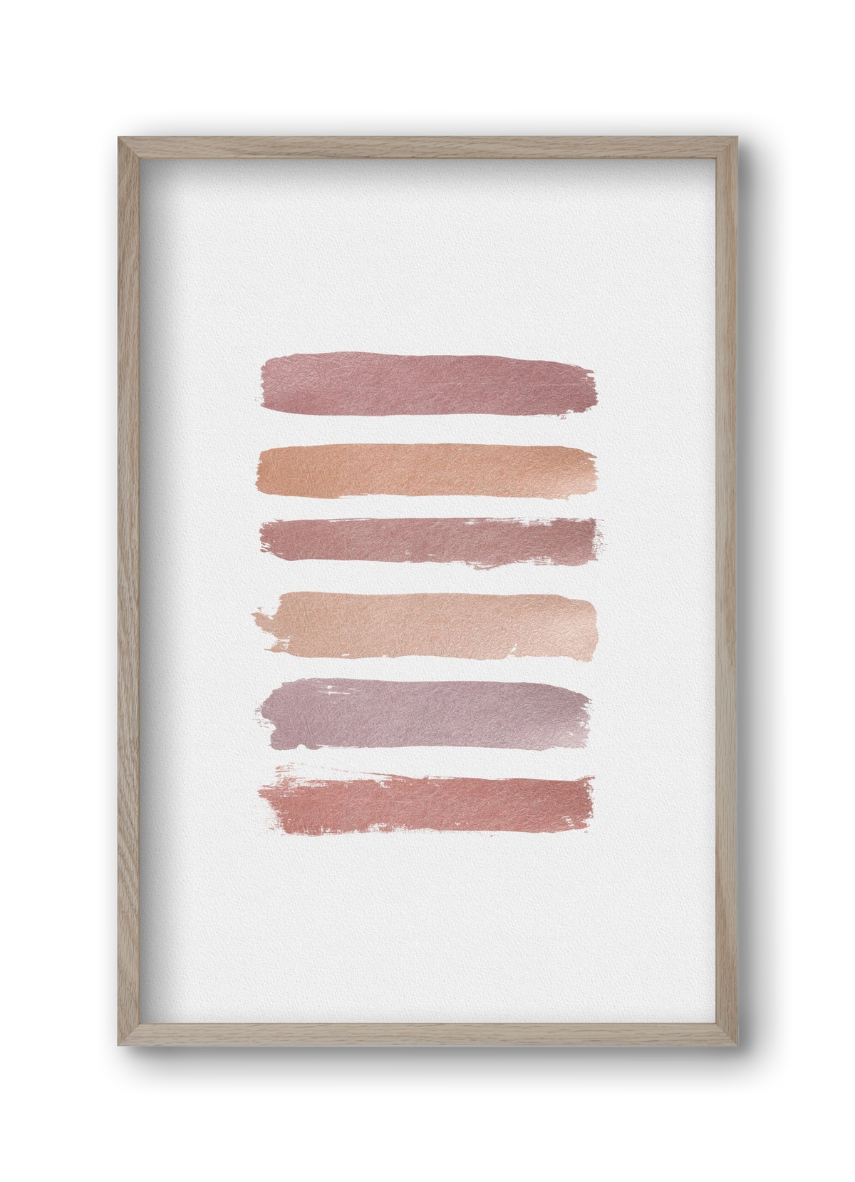 Dusty Rose Stripes, 30x45 cm (30x45 cm), Tölgy keret