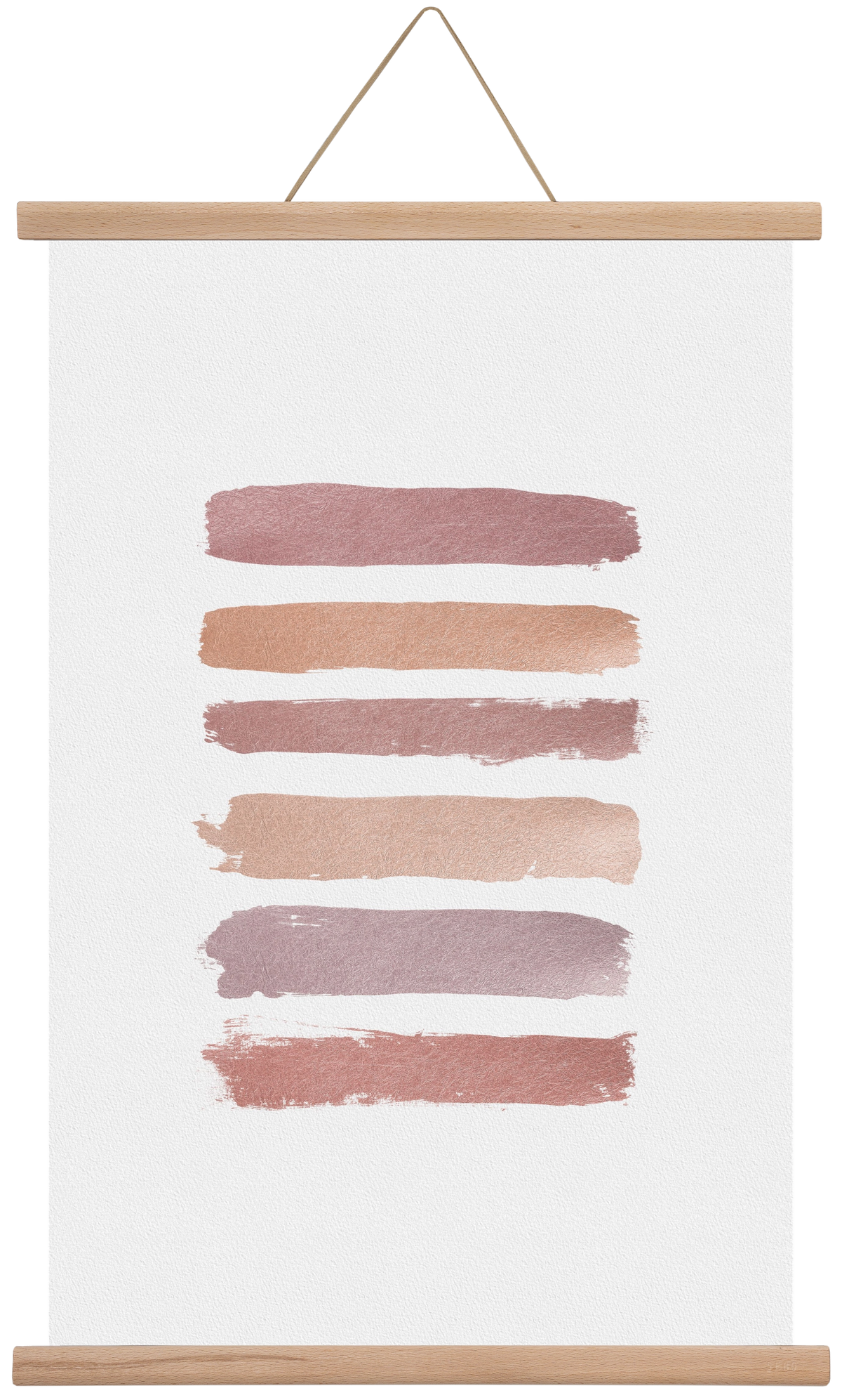 Dusty Rose Stripes, 40x60 cm (40x60 cm), Tölgy akasztó