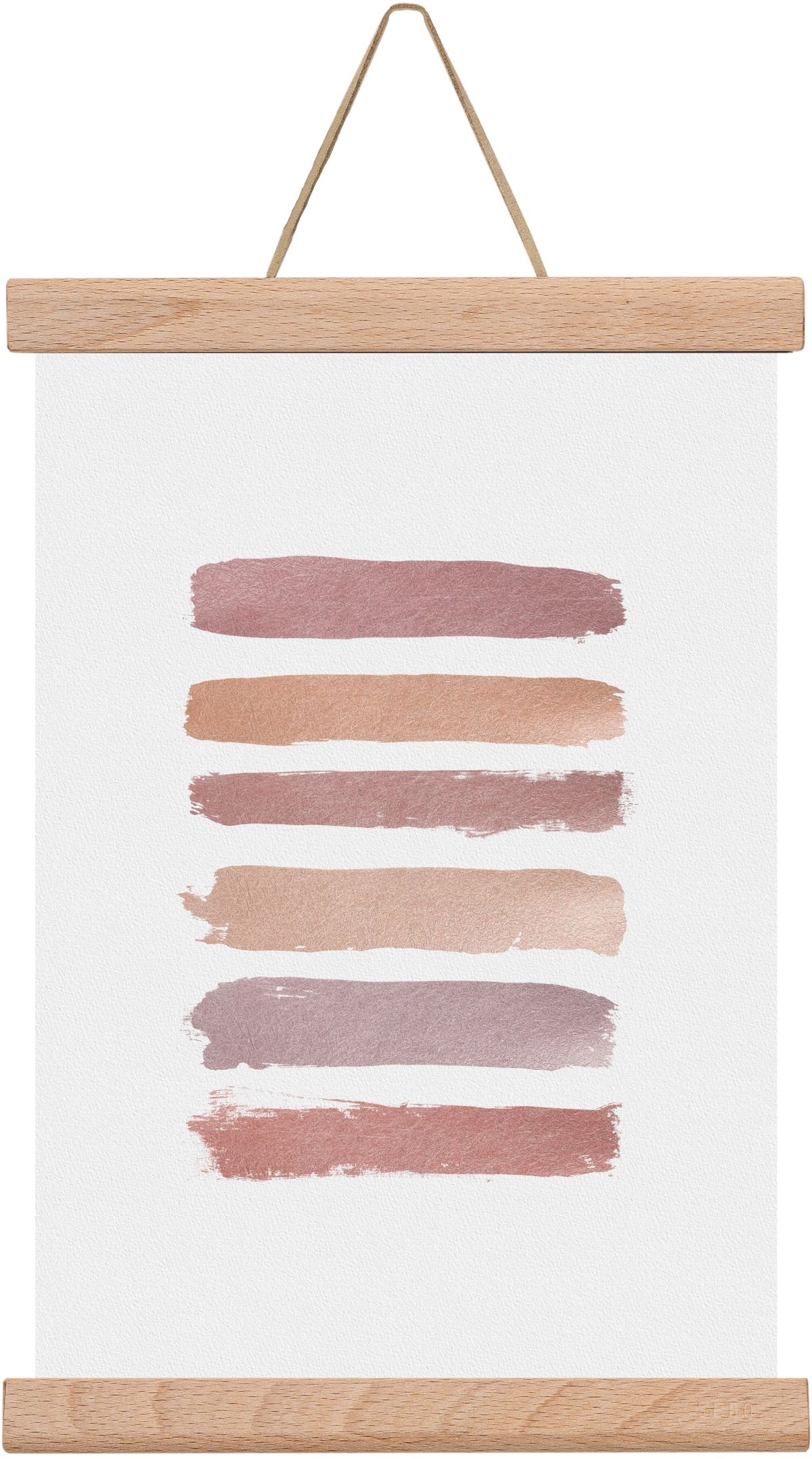 Dusty Rose Stripes, 20x30 cm (20x30 cm), Tölgy akasztó