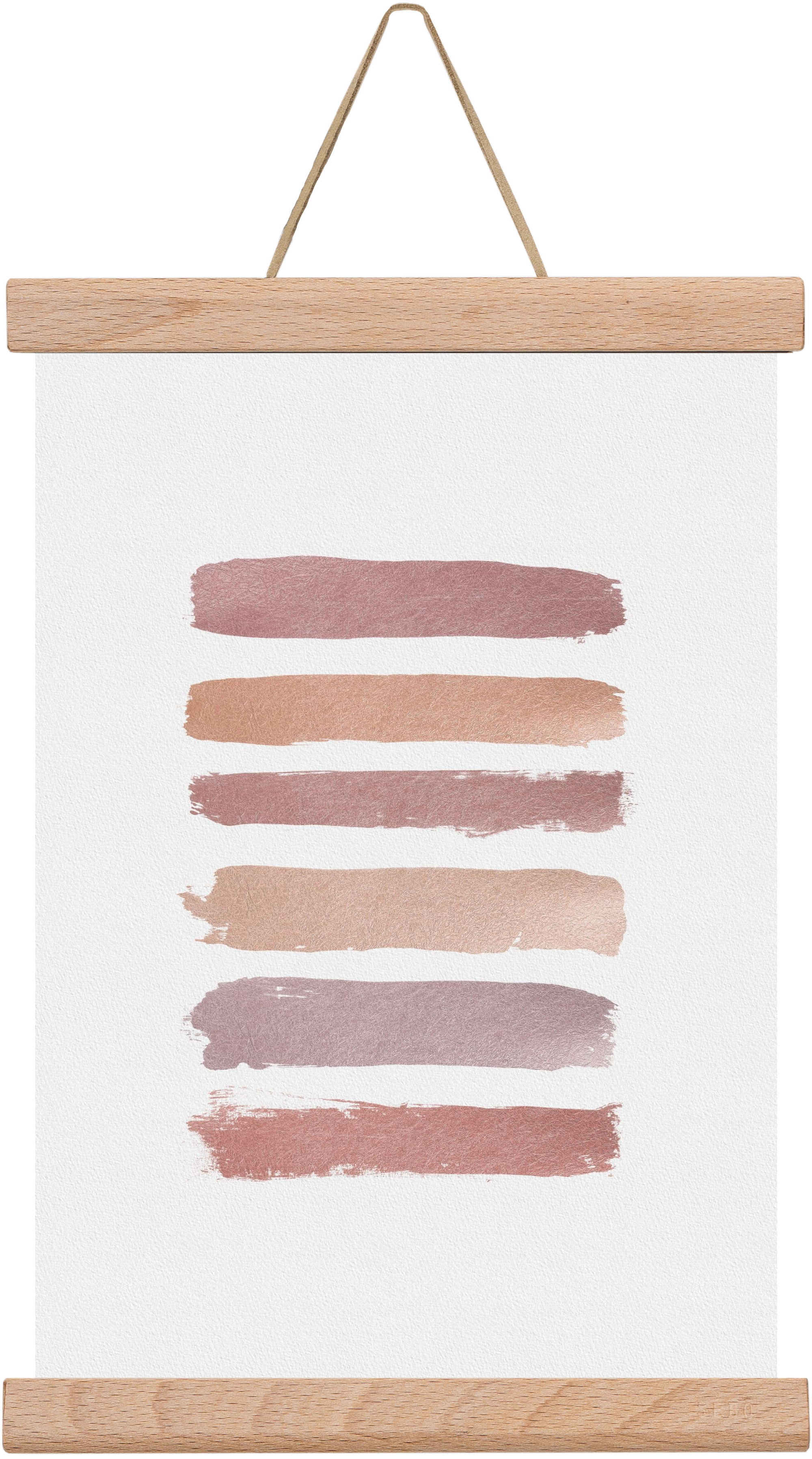 Dusty Rose Stripes, 20x30 cm (20x30 cm), Tölgy akasztó