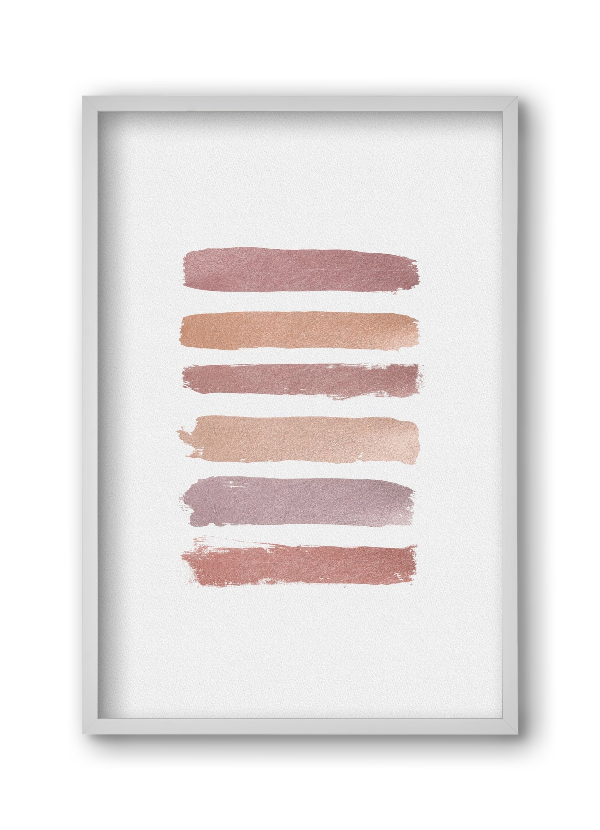 Dusty Rose Stripes, 30x45 cm (30x45 cm), Fehér keret