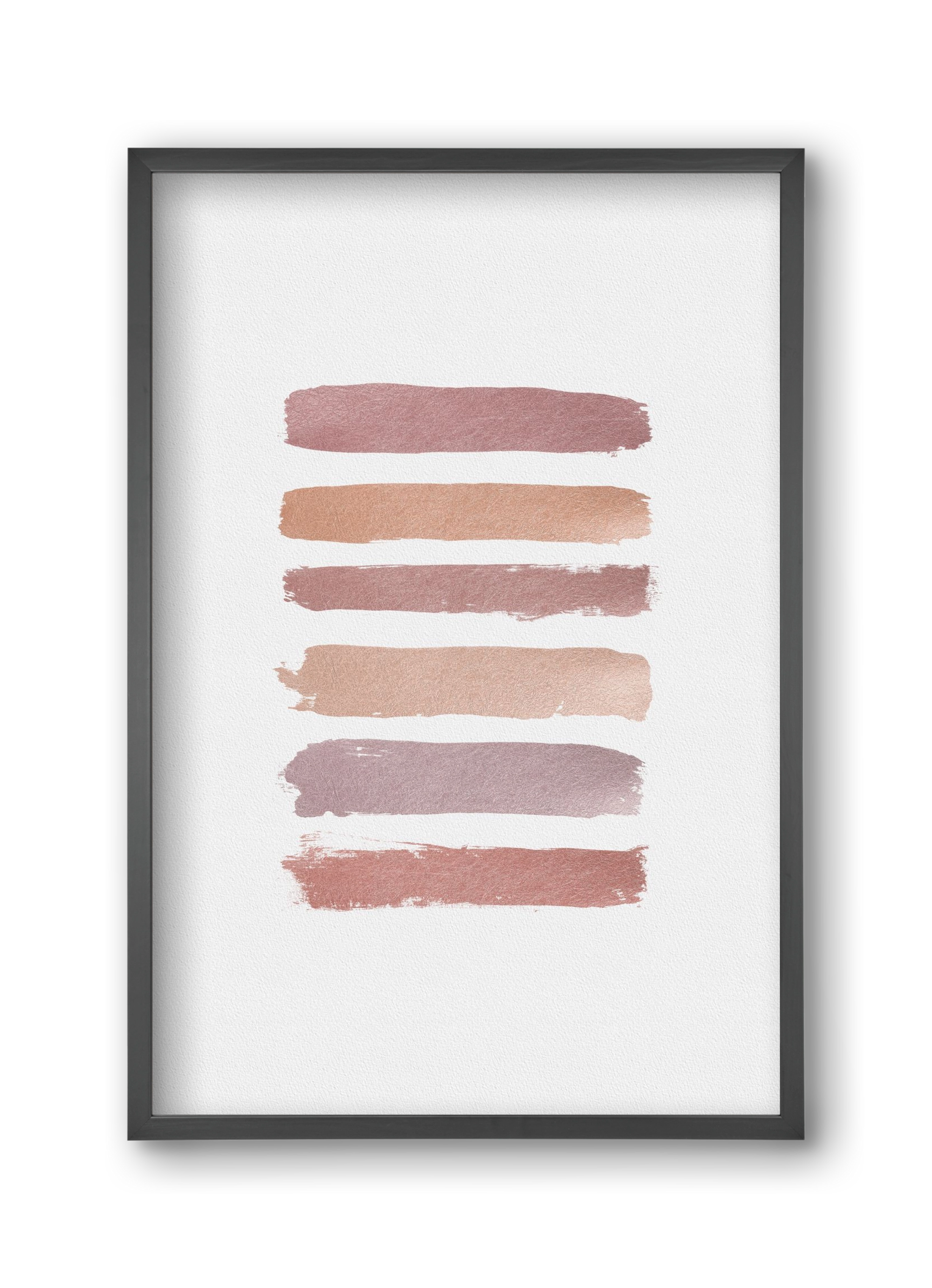 Dusty Rose Stripes, 30x45 cm (30x45 cm), Fekete keret